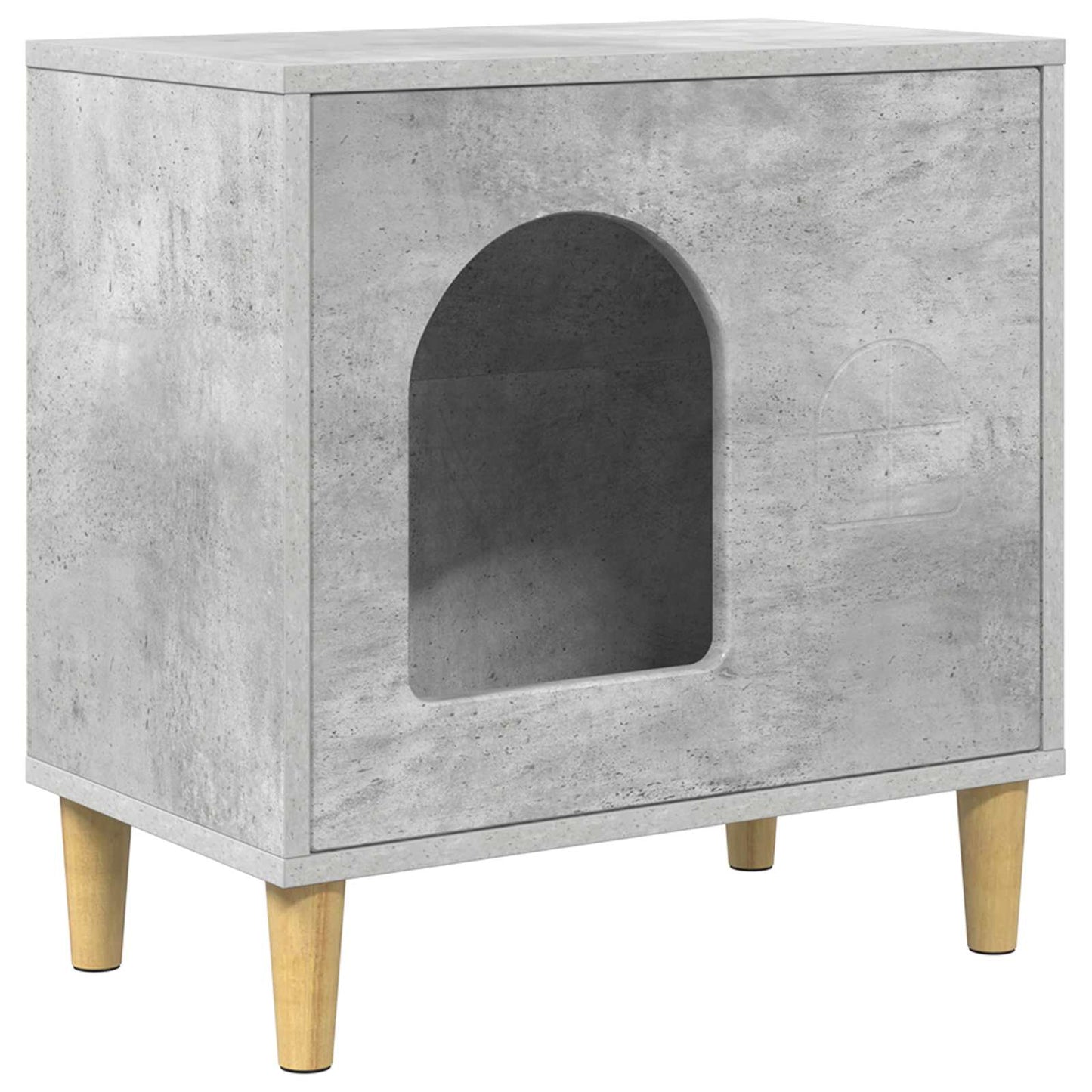 Macska Ház Beton 51 x 30 x 52 cm Szerelt Fa