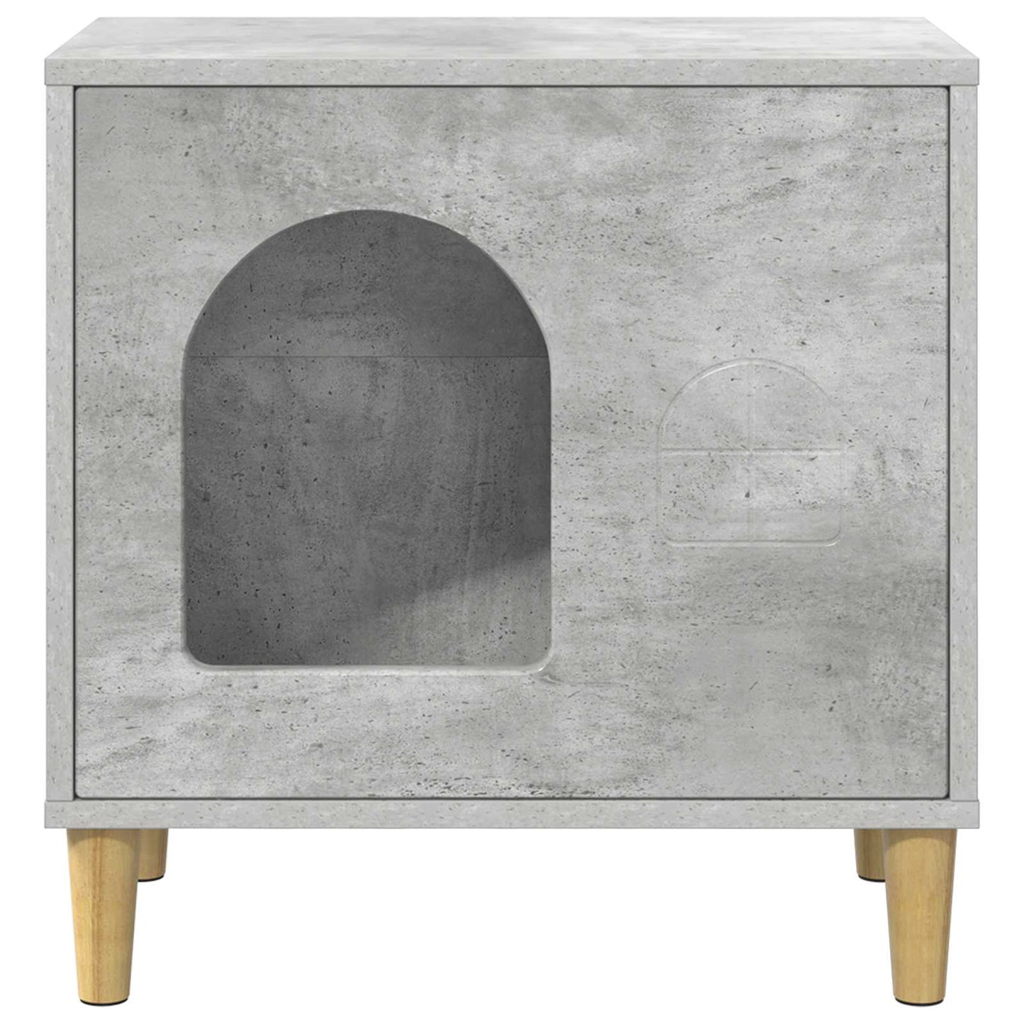 Macska Ház Beton 51 x 30 x 52 cm Szerelt Fa