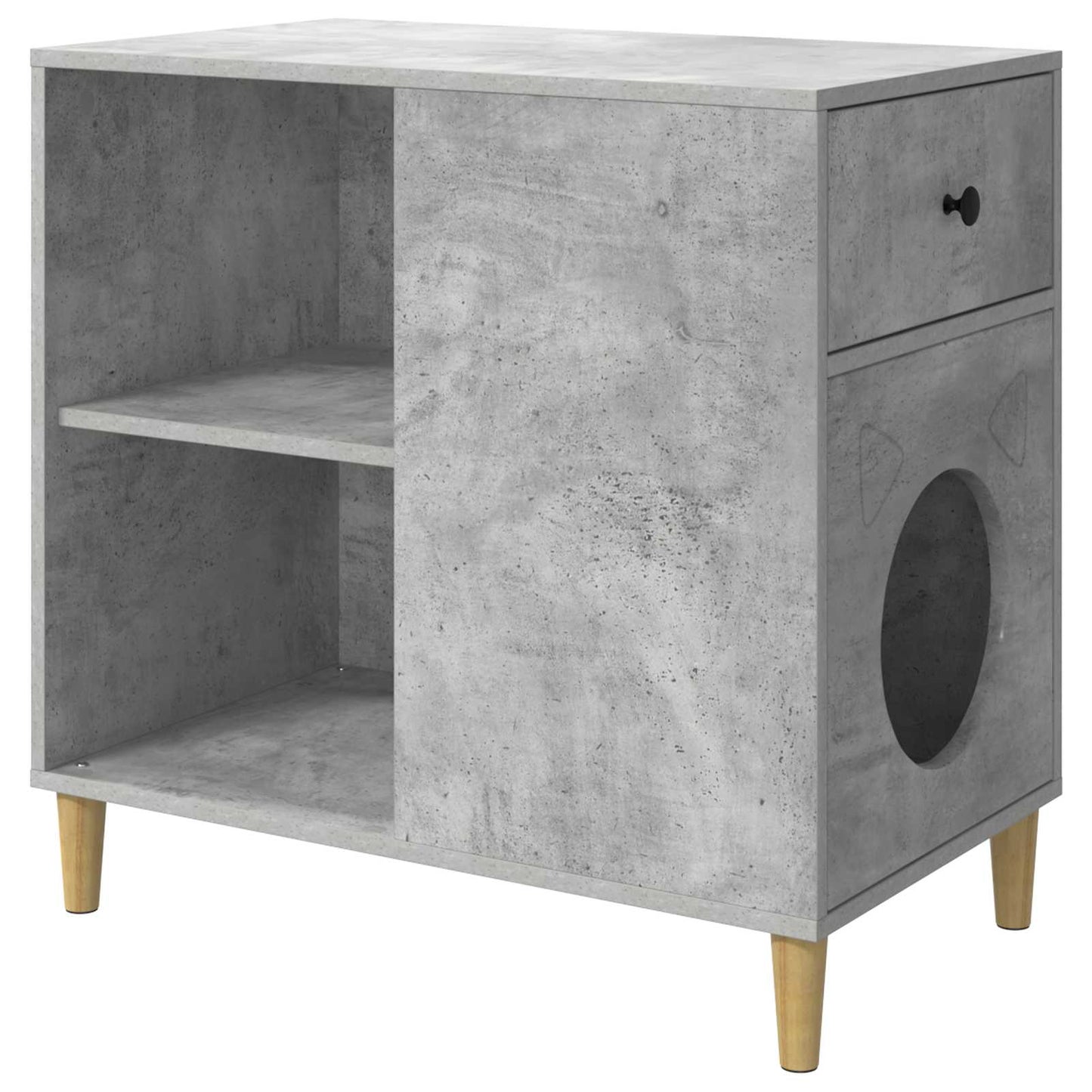 Macska Ház Beton 72 x 42,5 x 70 cm Szerelt Fa