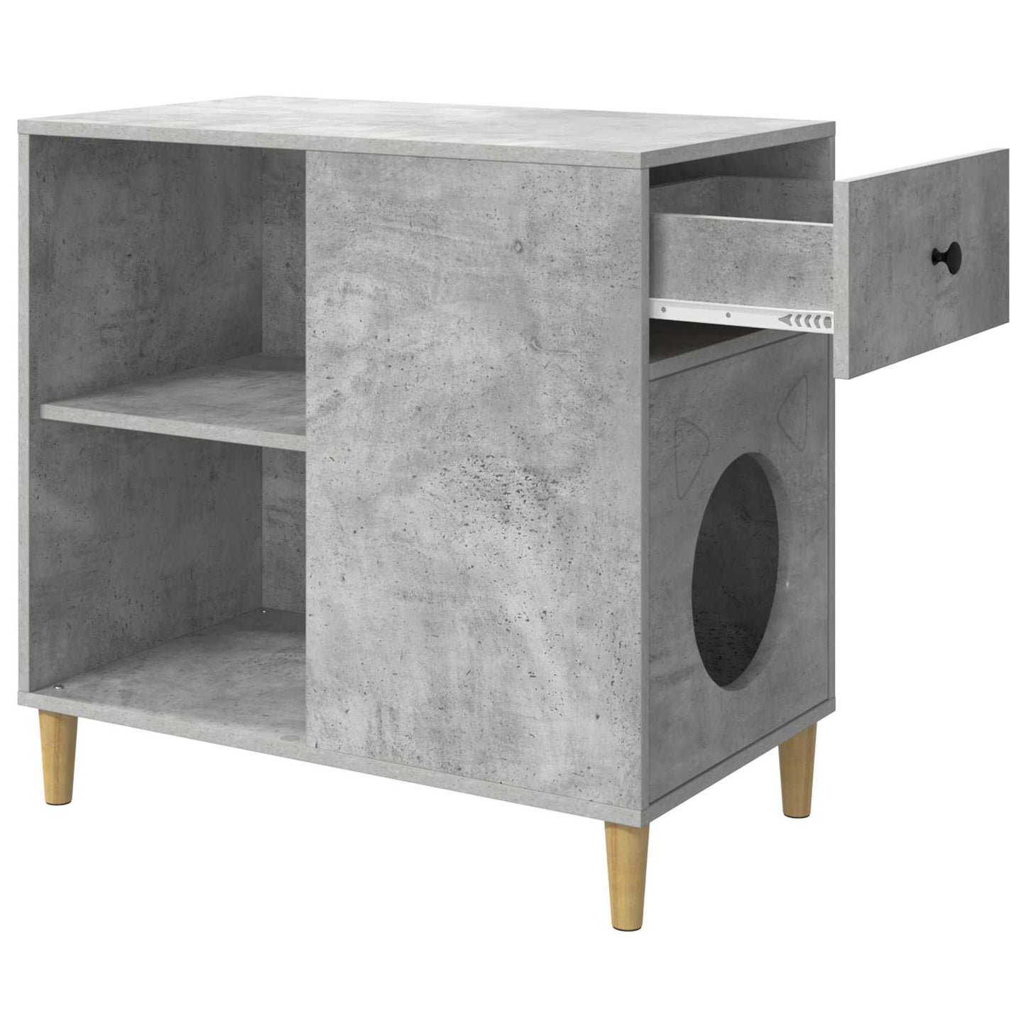 Macska Ház Beton 72 x 42,5 x 70 cm Szerelt Fa