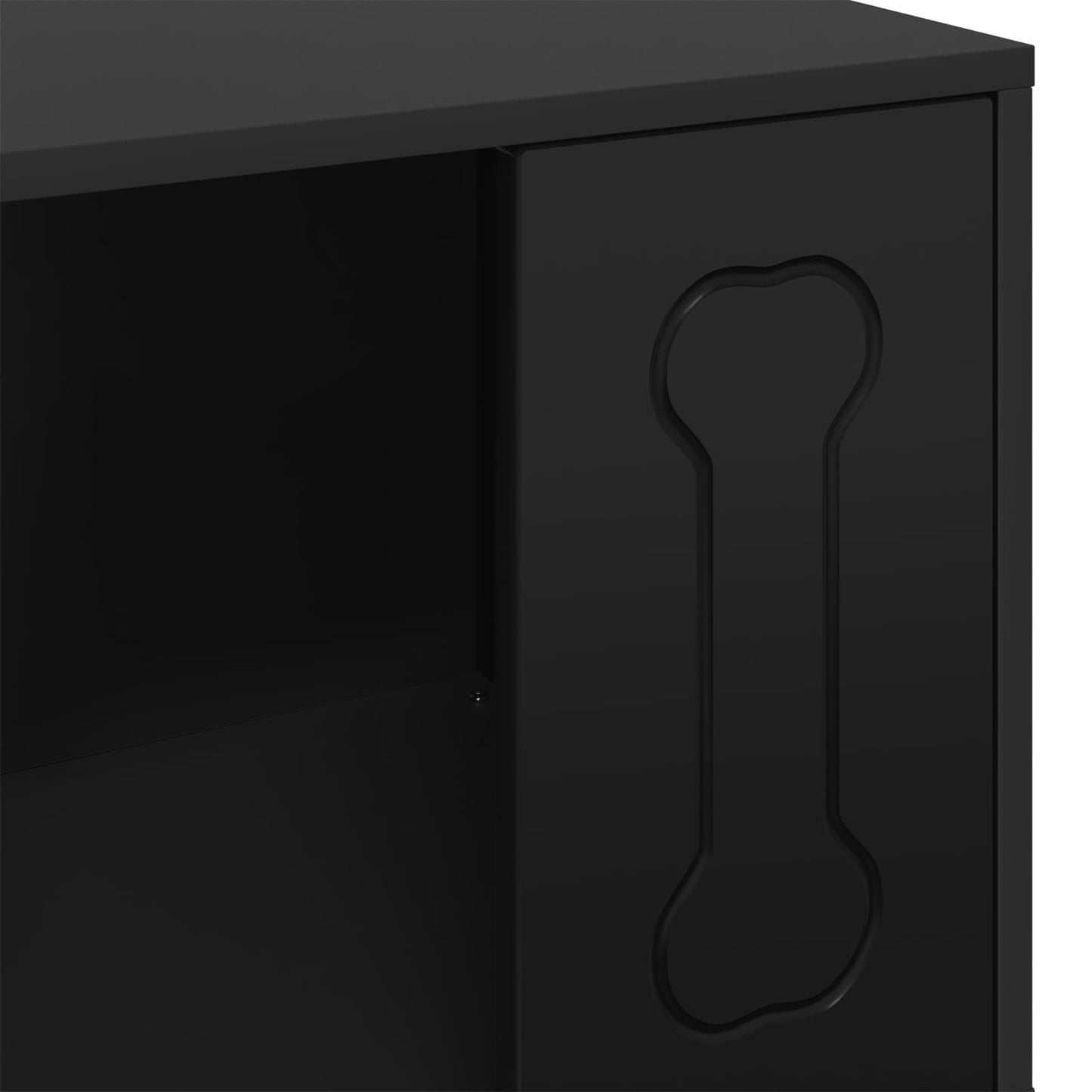 Kutyaház Fekete 44 x 42 x 49 cm Szerelt Fa