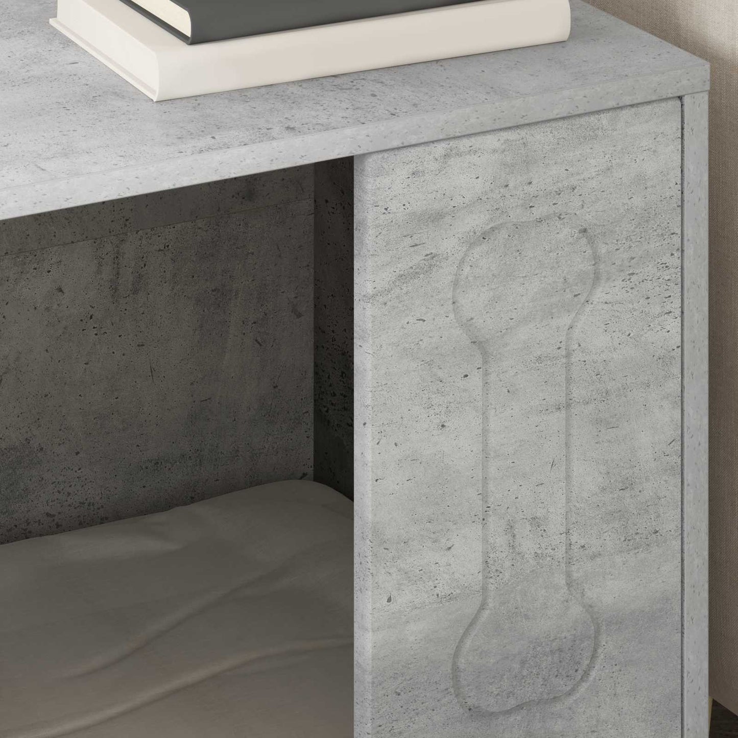 Kutyaház Beton 44 x 42 x 49 cm Szerelt Fa