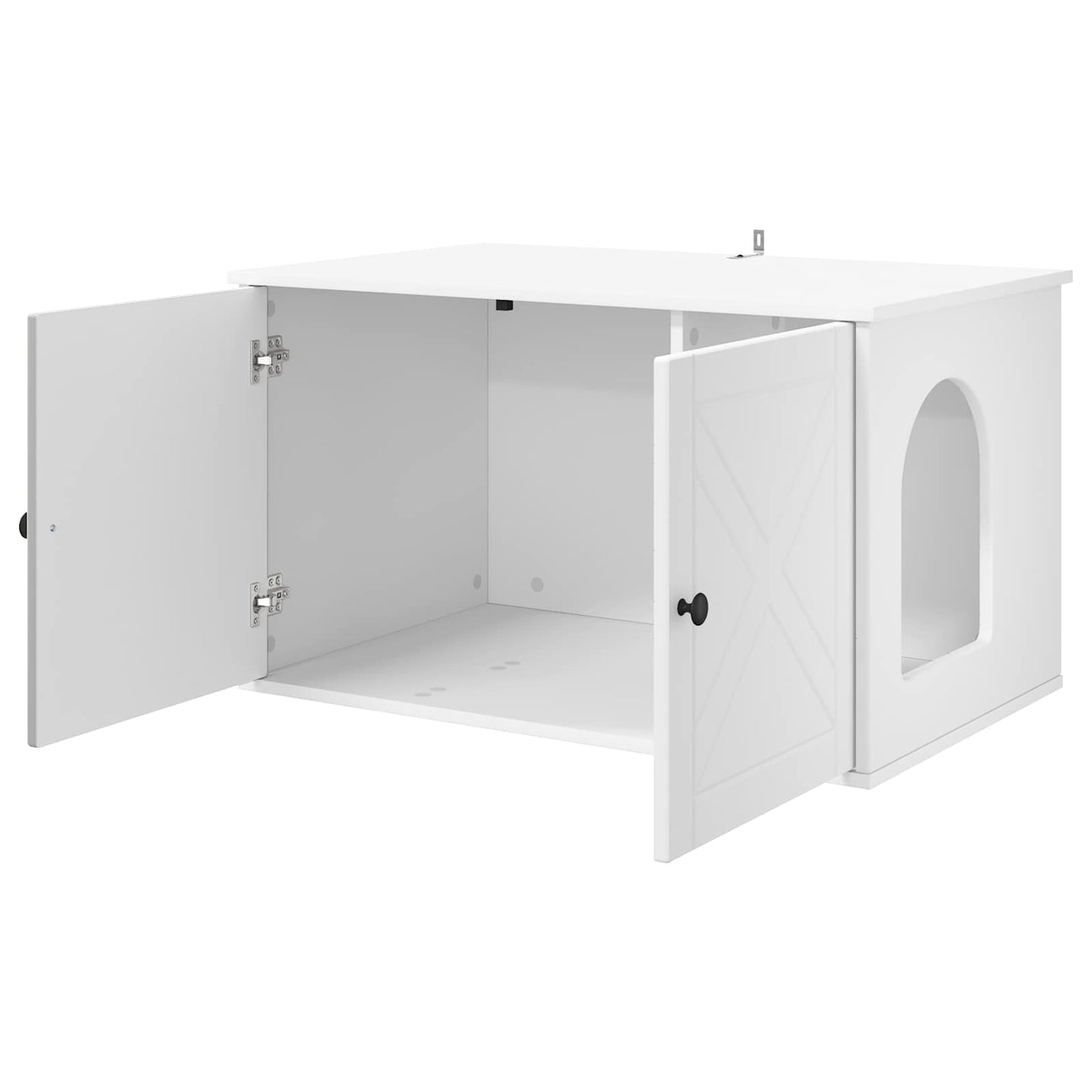 Macska Ház Fehér 85 x 55 x 50,5 cm Szerelt Fa