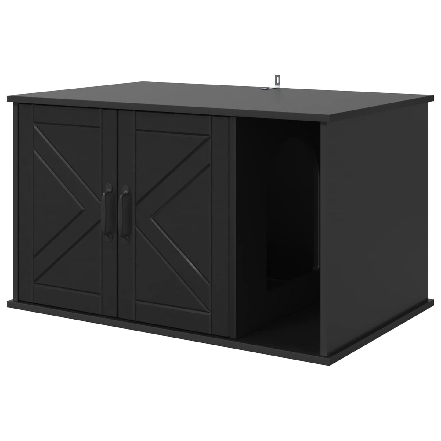Macska Ház Fekete 85 x 55 x 50,5 cm Szerelt Fa