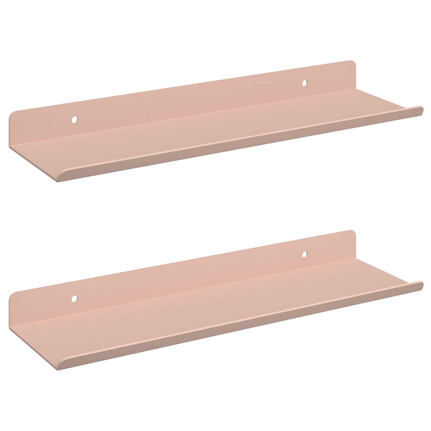 Lebegő polc 2 pcs Rózsaszín 30 x 9 x 2,5 cm Acél