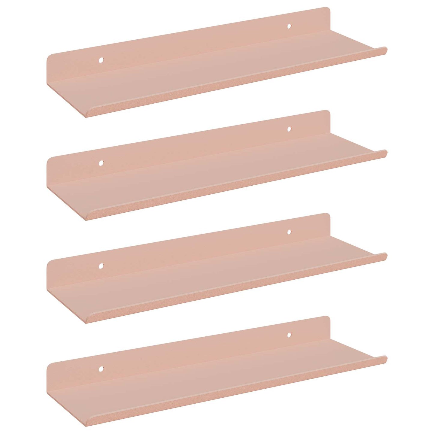Lebegő polc 4 pcs Rózsaszín 30 x 9 x 2,5 cm Acél