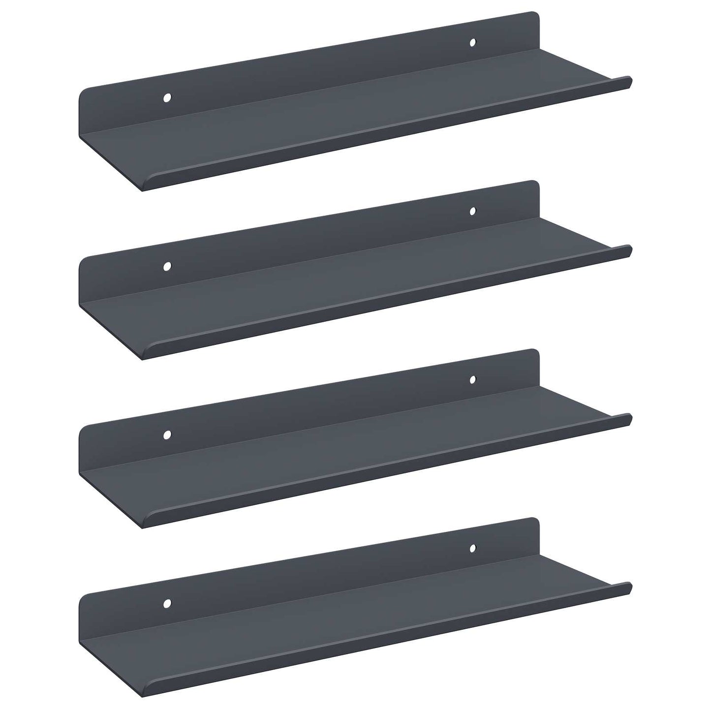 Lebegő polc 4 pcs Antracit 30 x 9 x 2,5 cm Acél