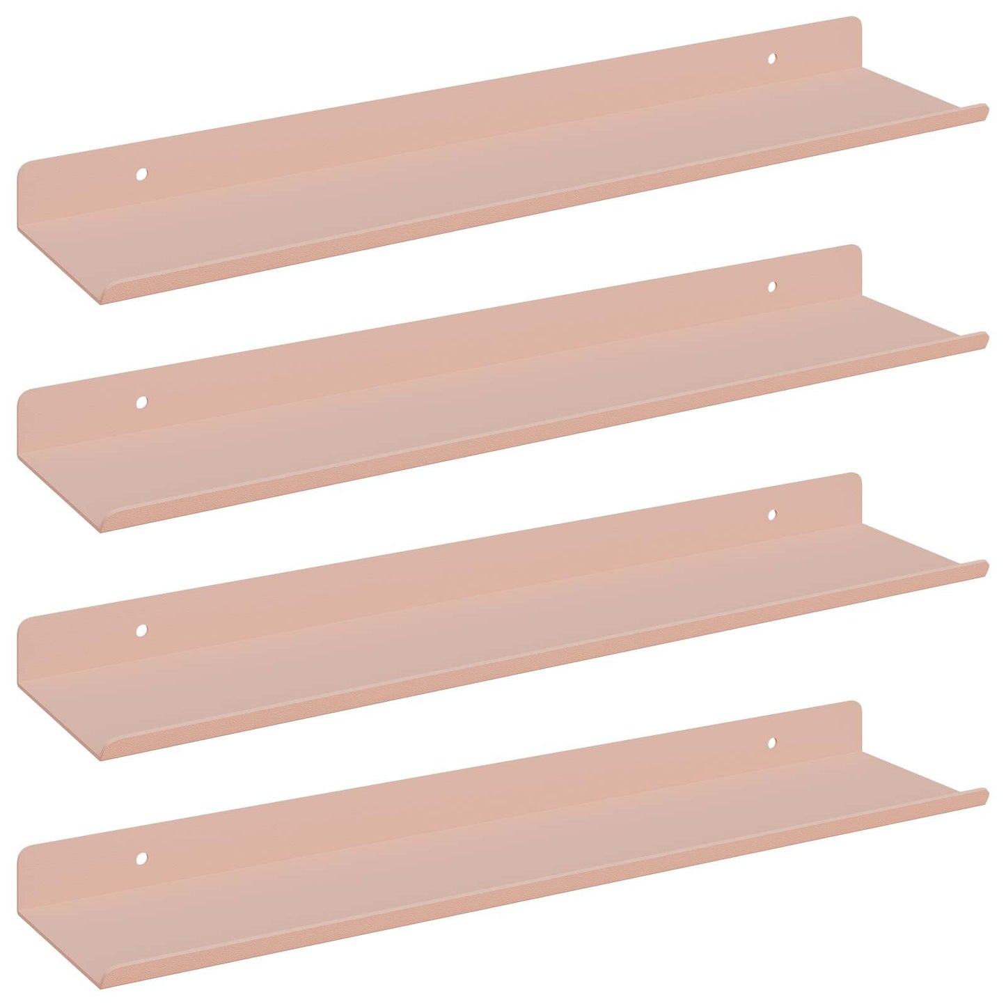 Lebegő polc 4 pcs Rózsaszín 40 x 8,5 x 2,5 cm Acél