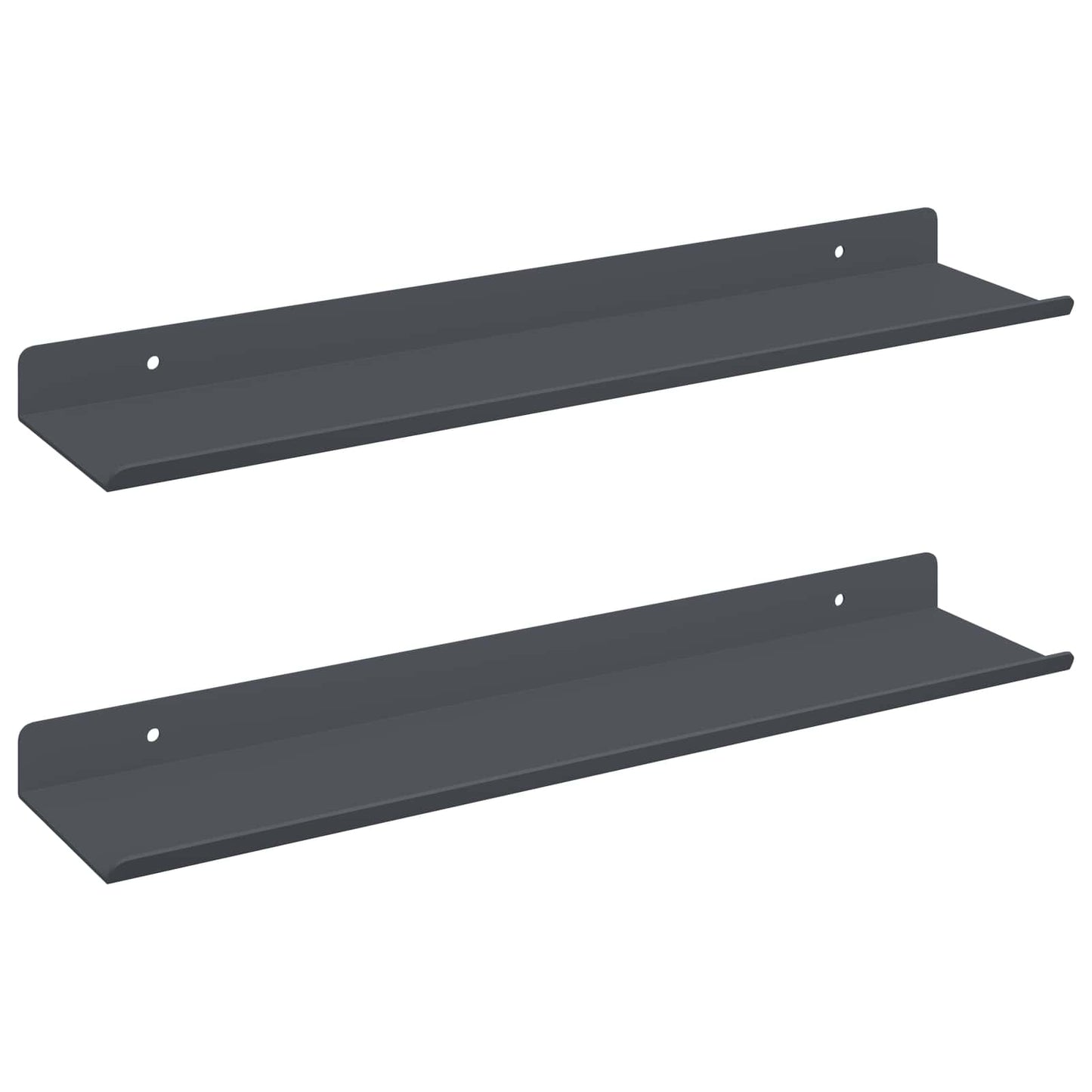 Lebegő polc 2 pcs Antracit 40 x 8,5 x 2,5 cm Acél