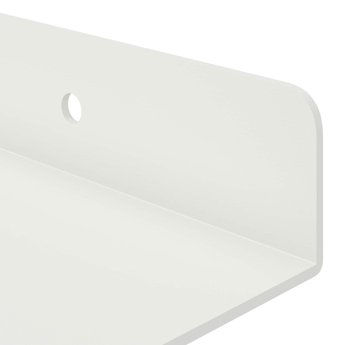 Lebegő polc Falra szerelhető 2 pcs Fehér 40 x 8,5 x 2,5 cm Acél