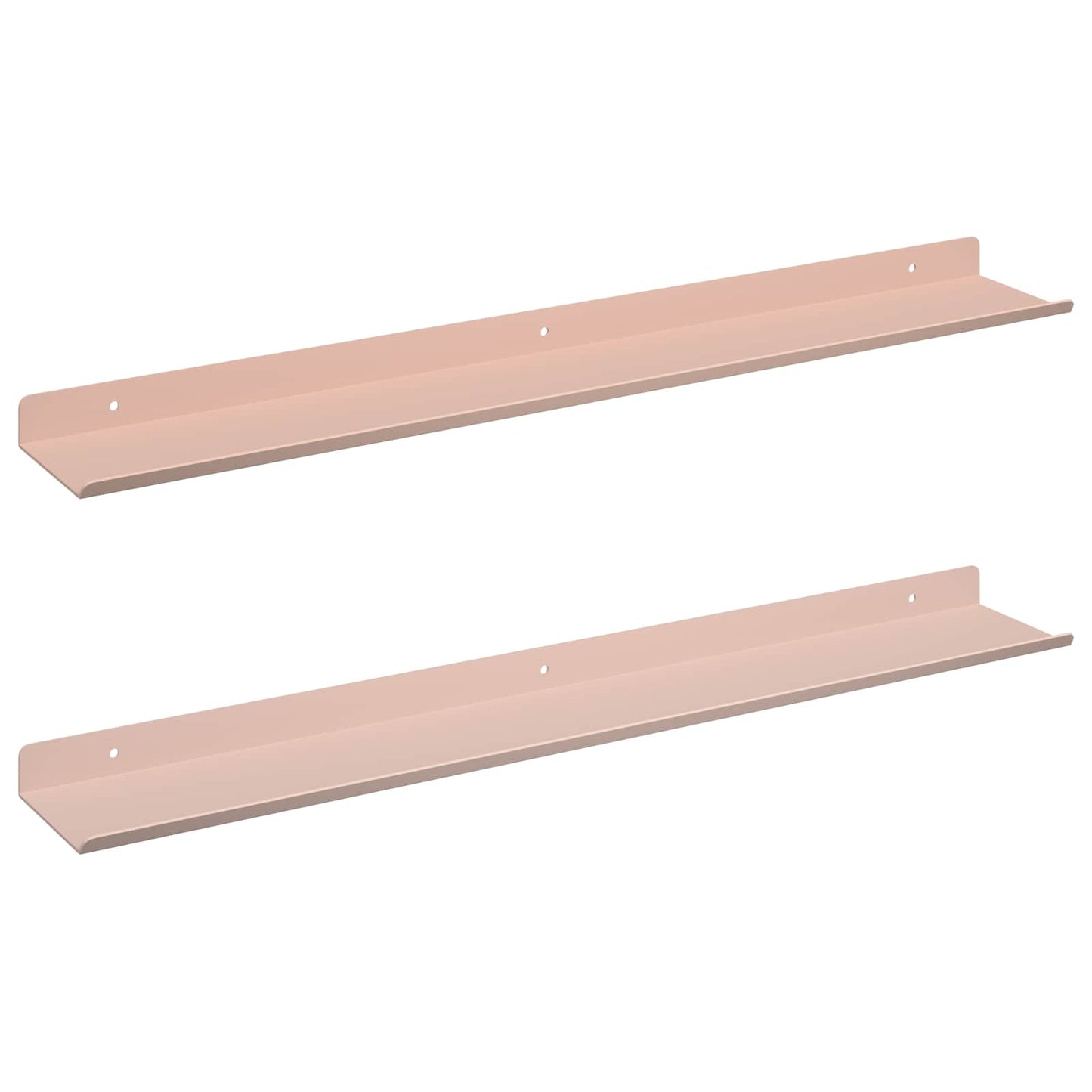 Lebegő polc 2 pcs Rózsaszín 60 x 8,5 x 2,5 cm Acél