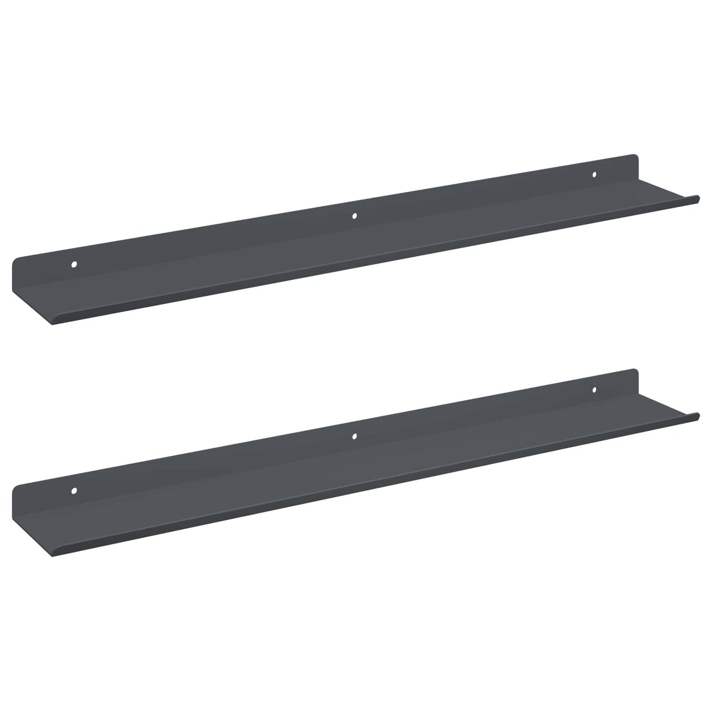 Lebegő polc 2 pcs Antracit 60 x 8,5 x 2,5 cm Acél