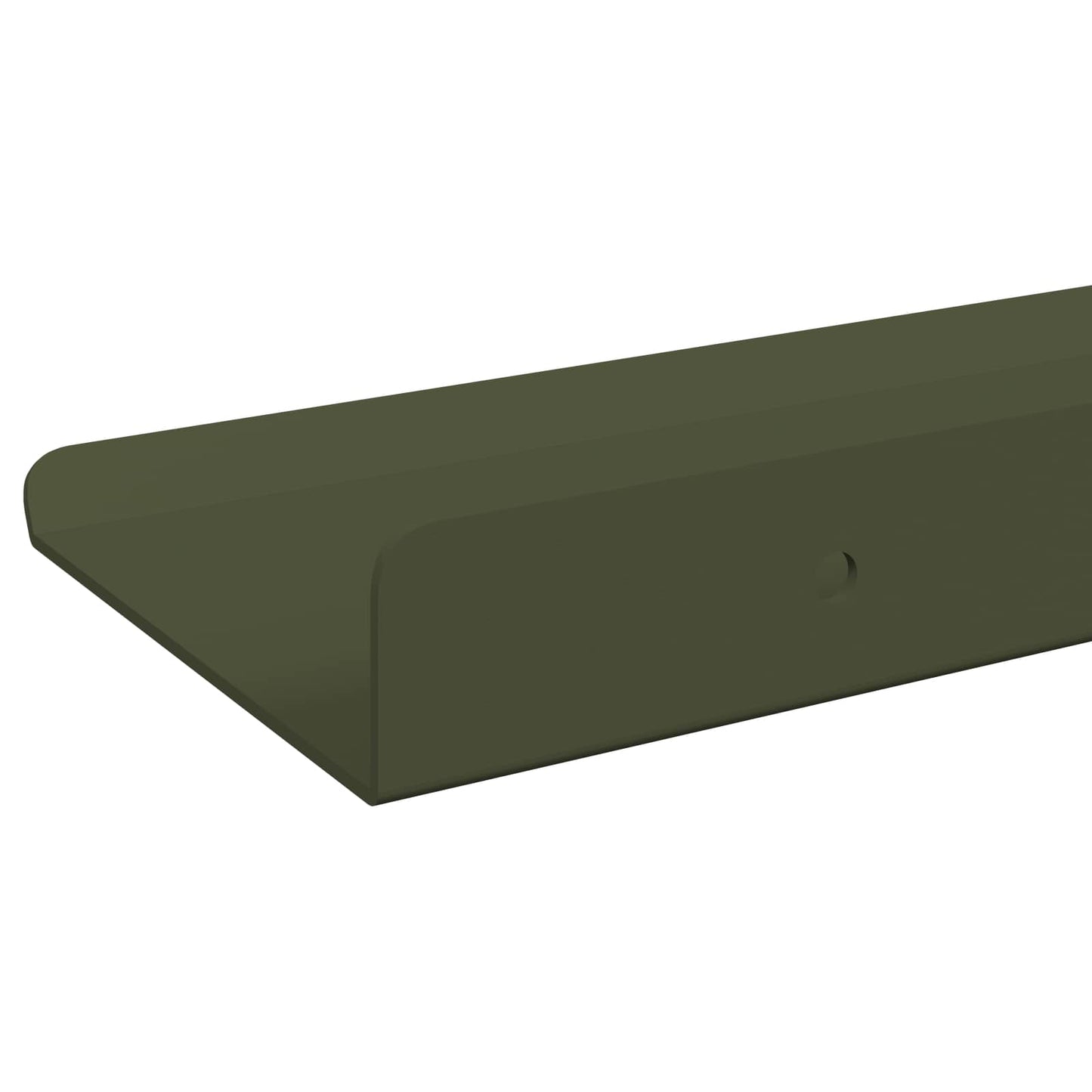 Lebegő polc 2 pcs Olajzöld 60 x 8,5 x 2,5 cm Acél