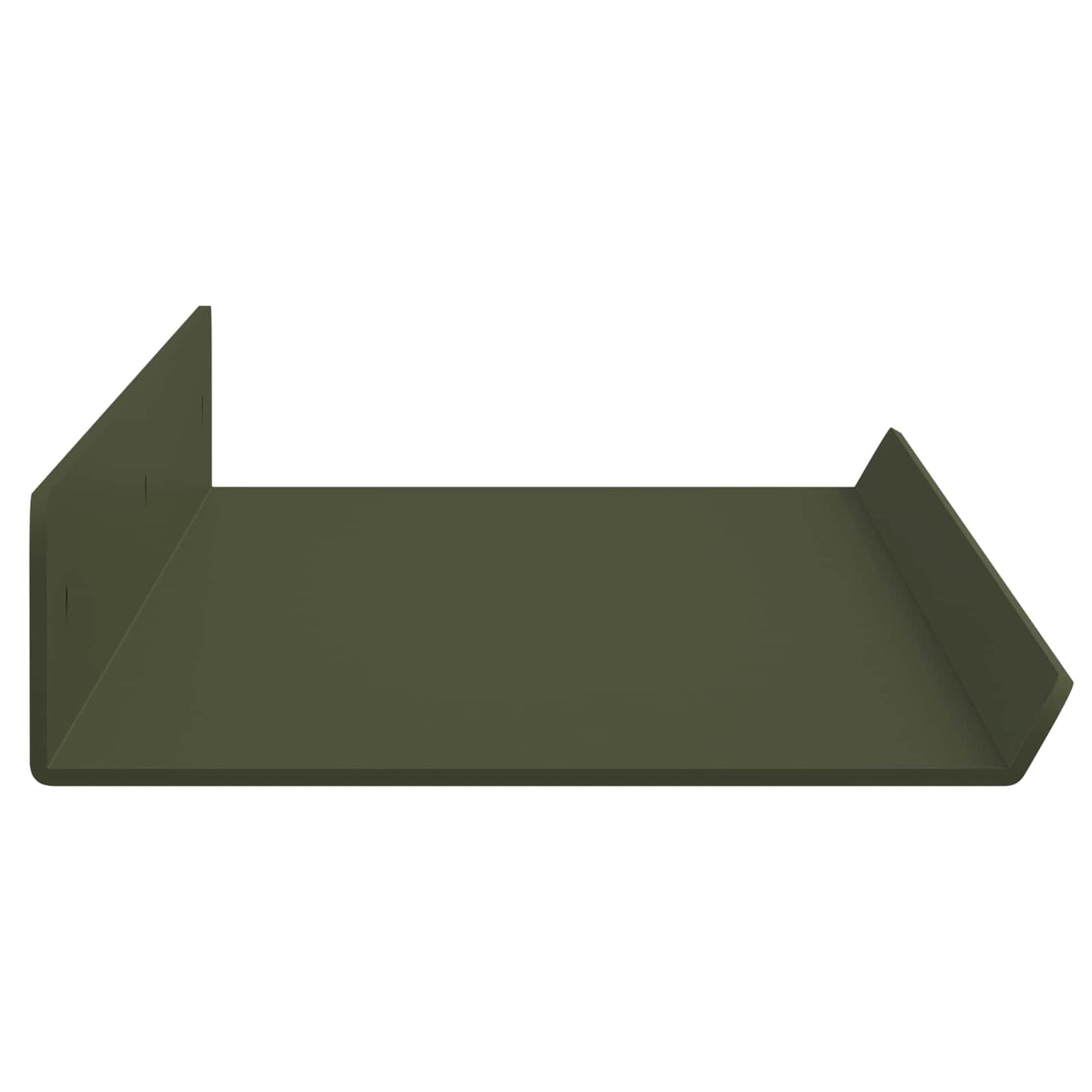 Lebegő polc 2 pcs Olajzöld 60 x 8,5 x 2,5 cm Acél