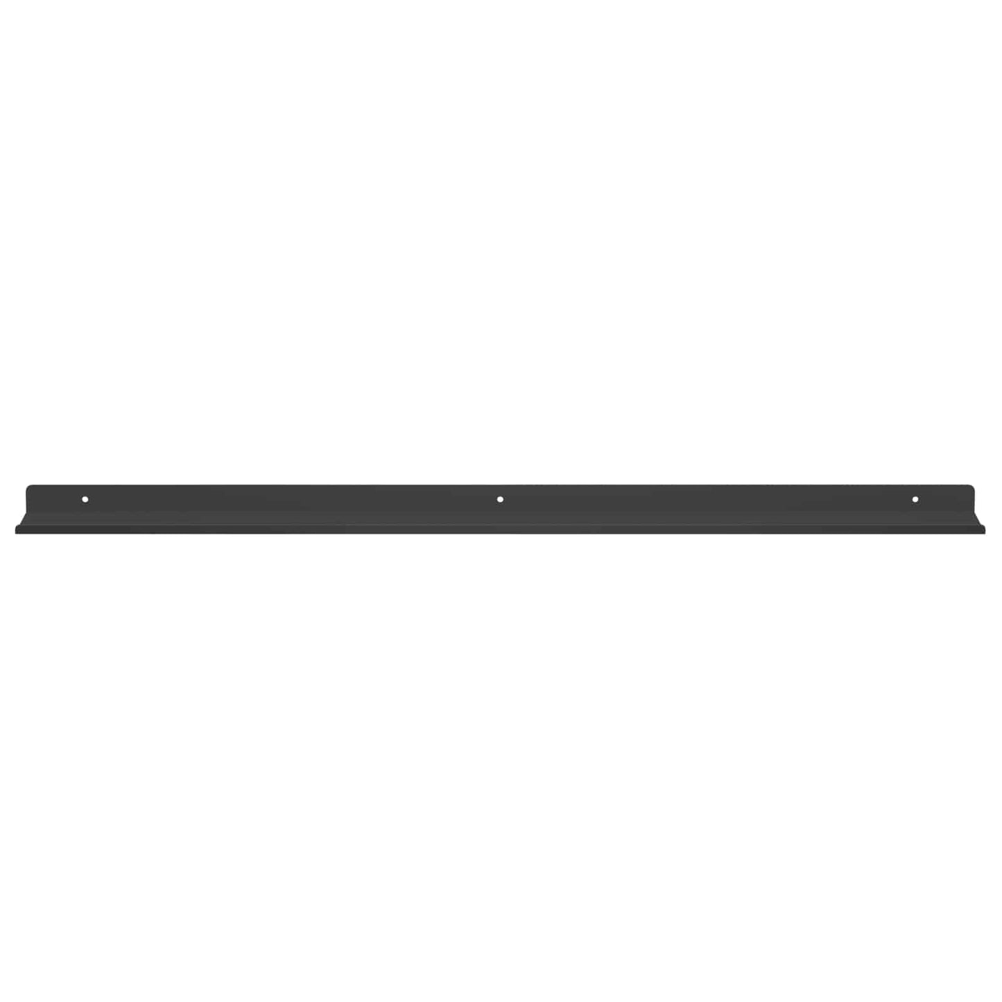Lebegő polc Falra szerelhető 2 pcs Fekete 80 x 9 x 2,5 cm Acél