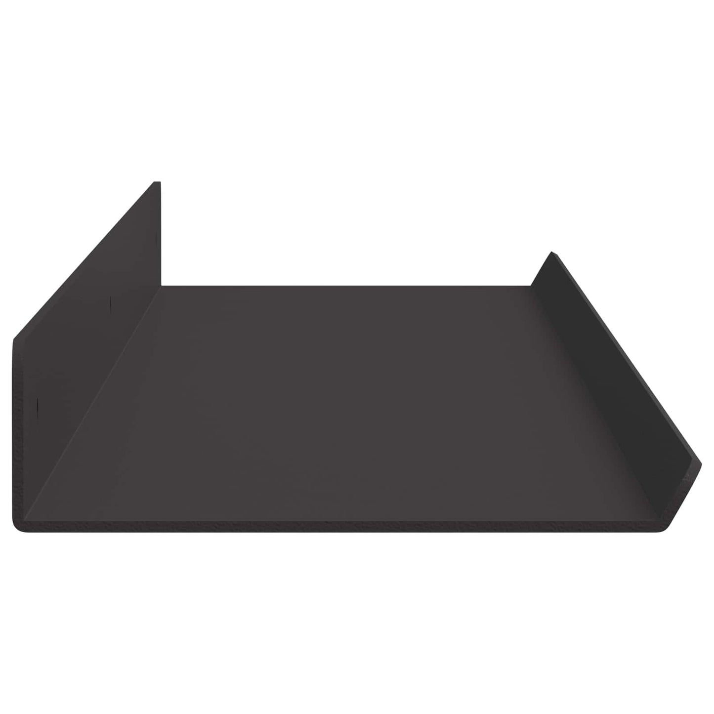 Lebegő polc Falra szerelhető 2 pcs Fekete 80 x 9 x 2,5 cm Acél