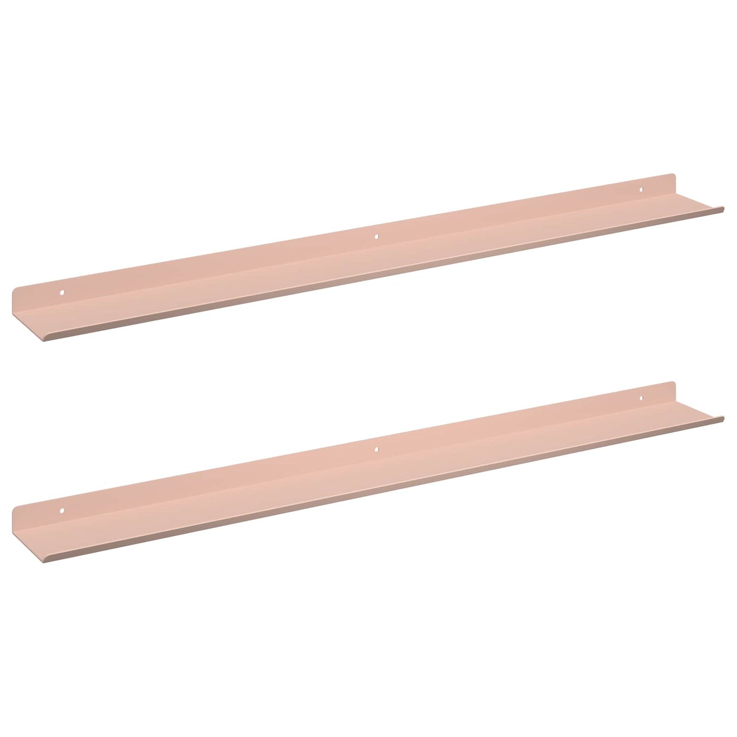 Lebegő polc Falra szerelhető 2 pcs Rózsaszín 80 x 9 x 2,5 cm