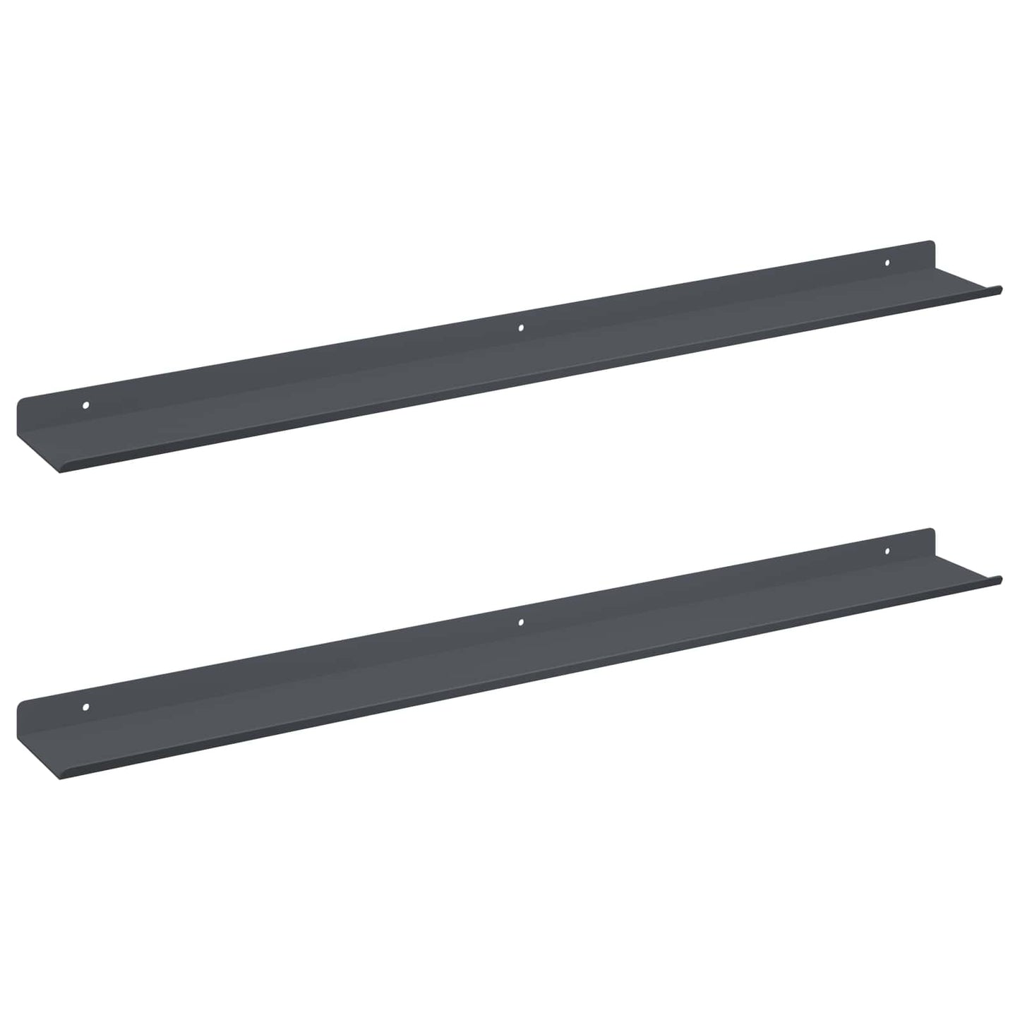 Lebegő polc 2 pcs Antracit 80 x 9 x 2,5 cm Acél