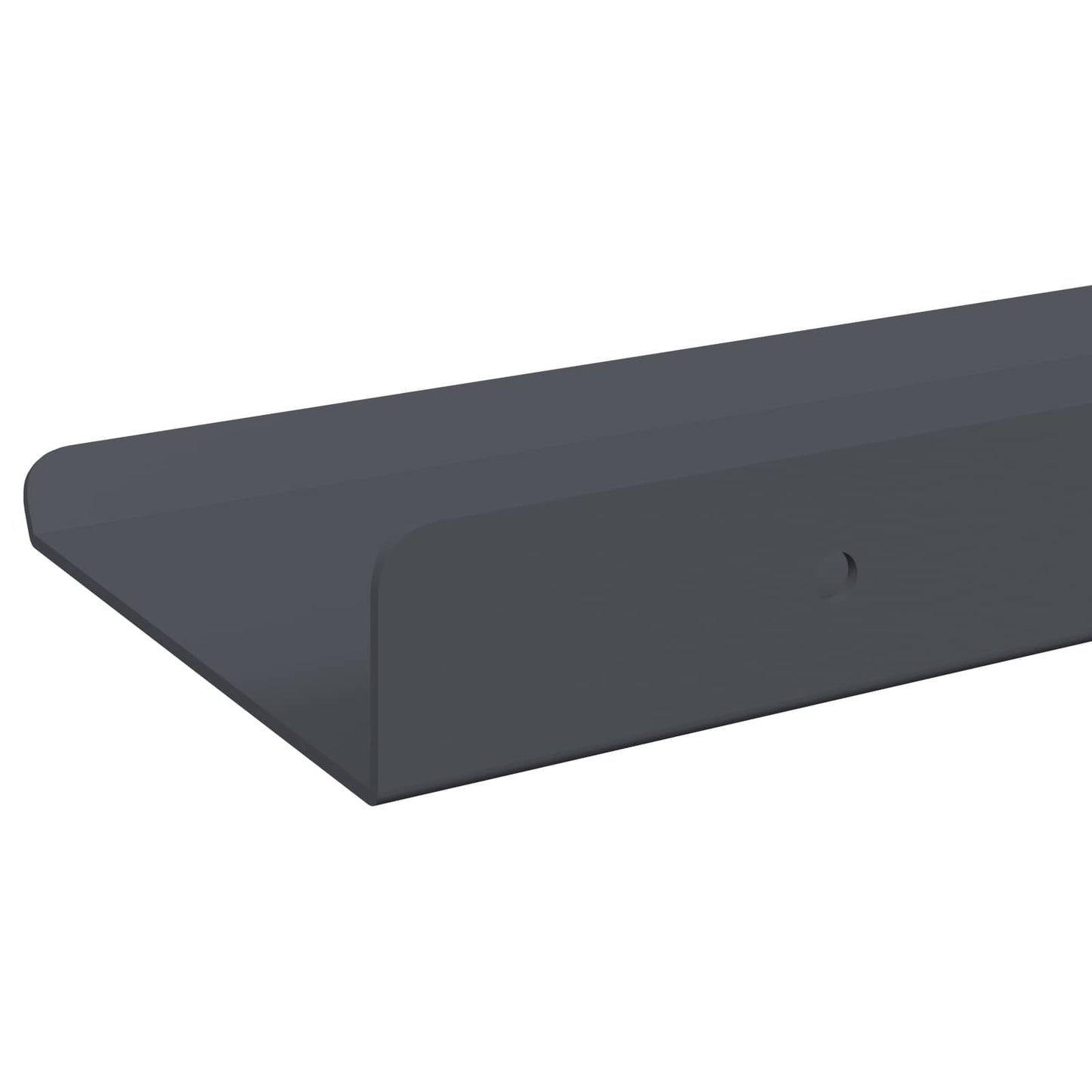 Lebegő polc 2 pcs Antracit 80 x 9 x 2,5 cm Acél