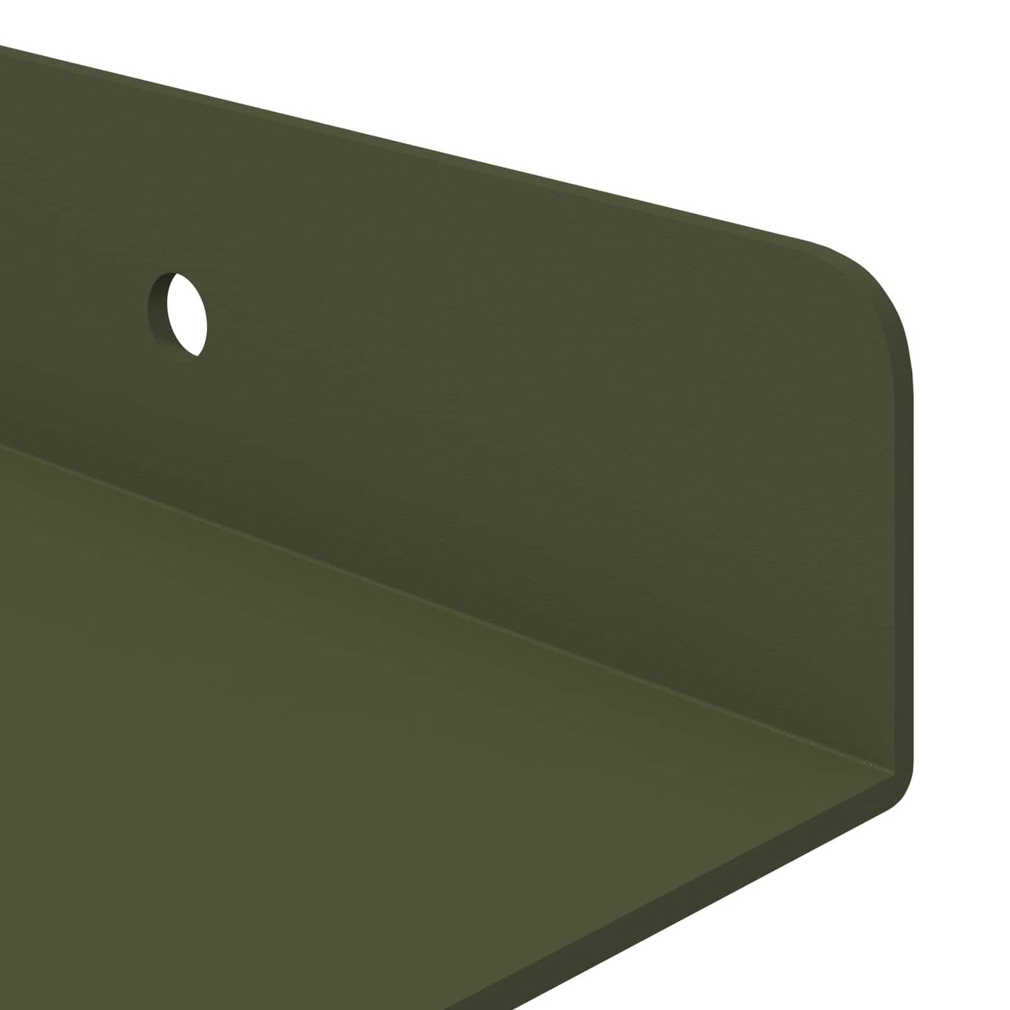 Lebegő polc 4 pcs Olajzöld 80 x 9 x 2,5 cm Acél