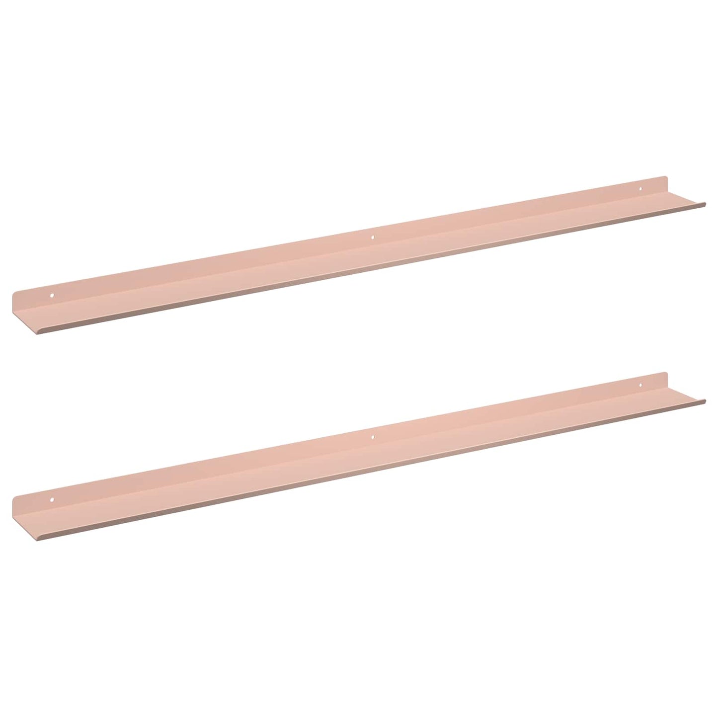 Lebegő polc 2 pcs Rózsaszín 100 x 9 x 2,5 cm Acél
