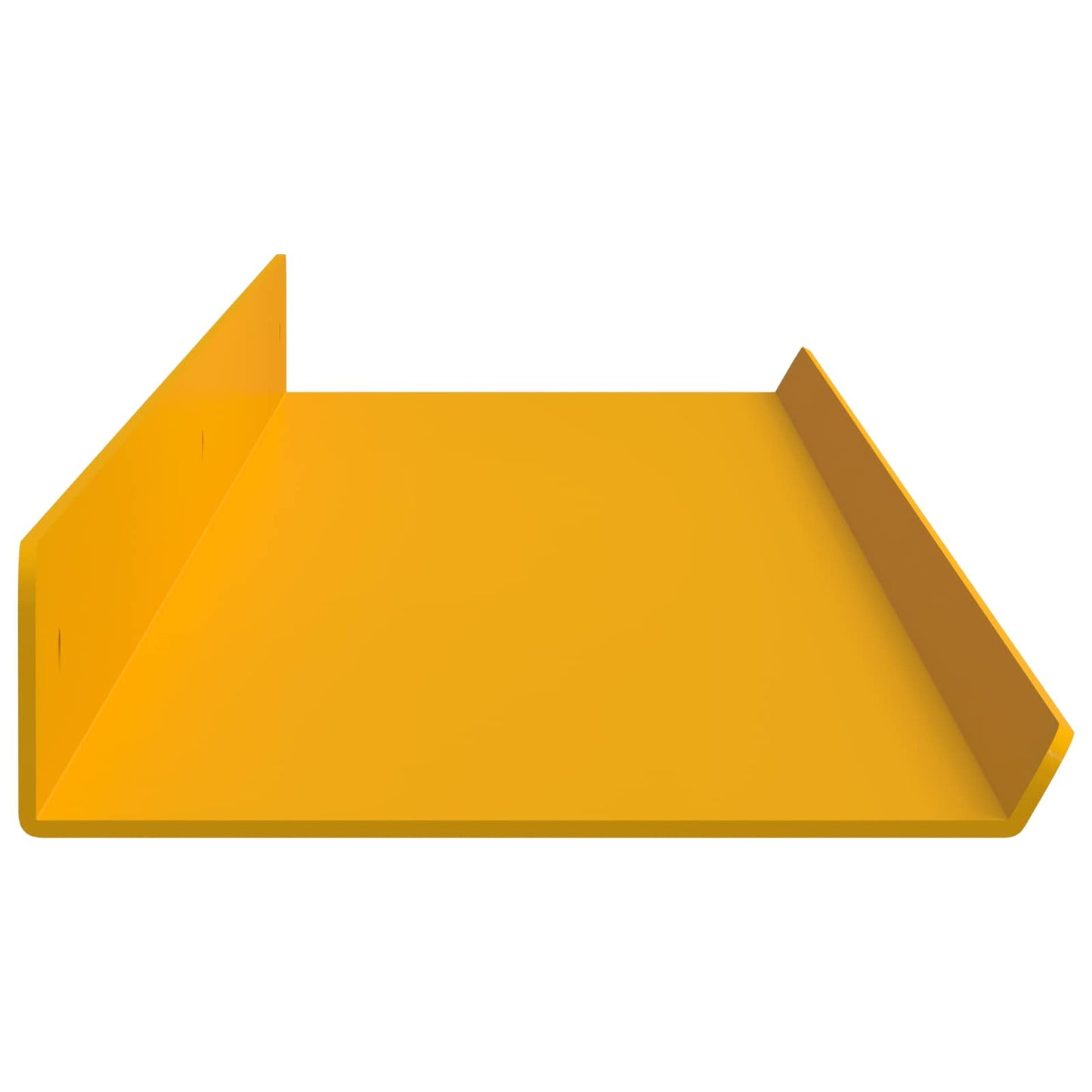 Lebegő polc 4 pcs Mustár sárga 100 x 9 x 2,5 cm Acél