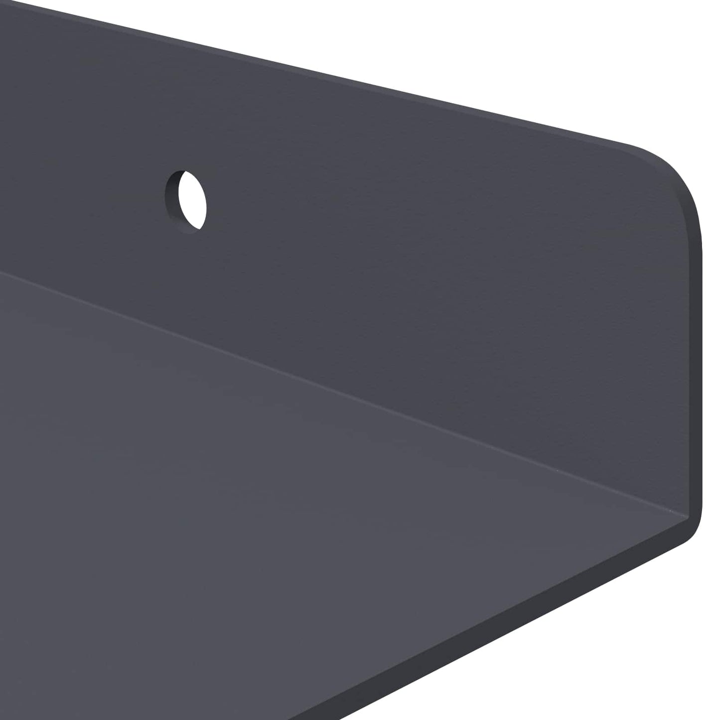 Lebegő polc 2 pcs Antracit 30 x 18 x 2,5 cm Acél