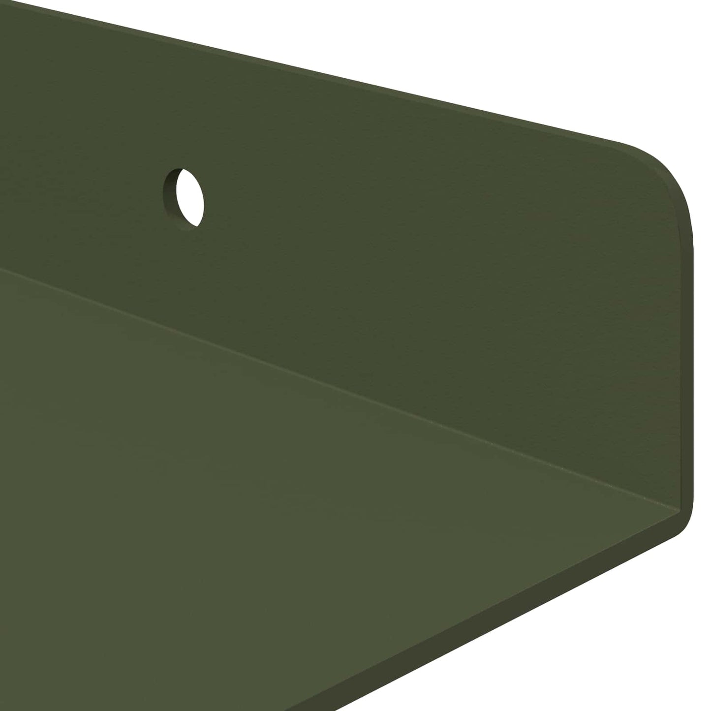 Lebegő polc 4 pcs Olajzöld 30 x 18 x 2,5 cm Acél