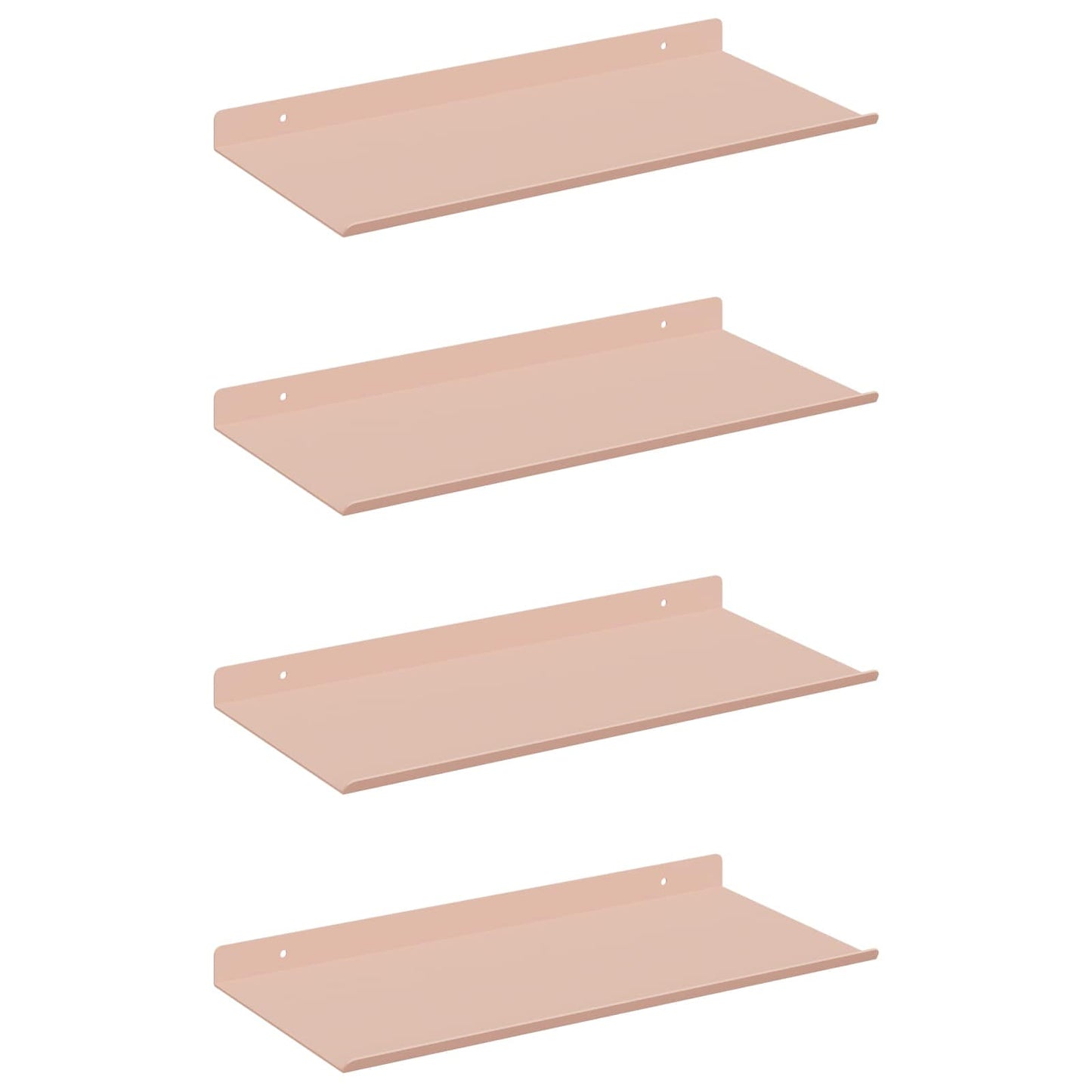 Lebegő polc 4 pcs Rózsaszín 40 x 18 x 2,5 cm Acél