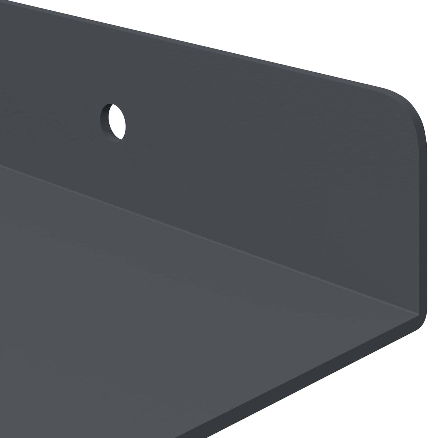 Lebegő polc 2 pcs Antracit 40 x 18 x 2,5 cm Acél