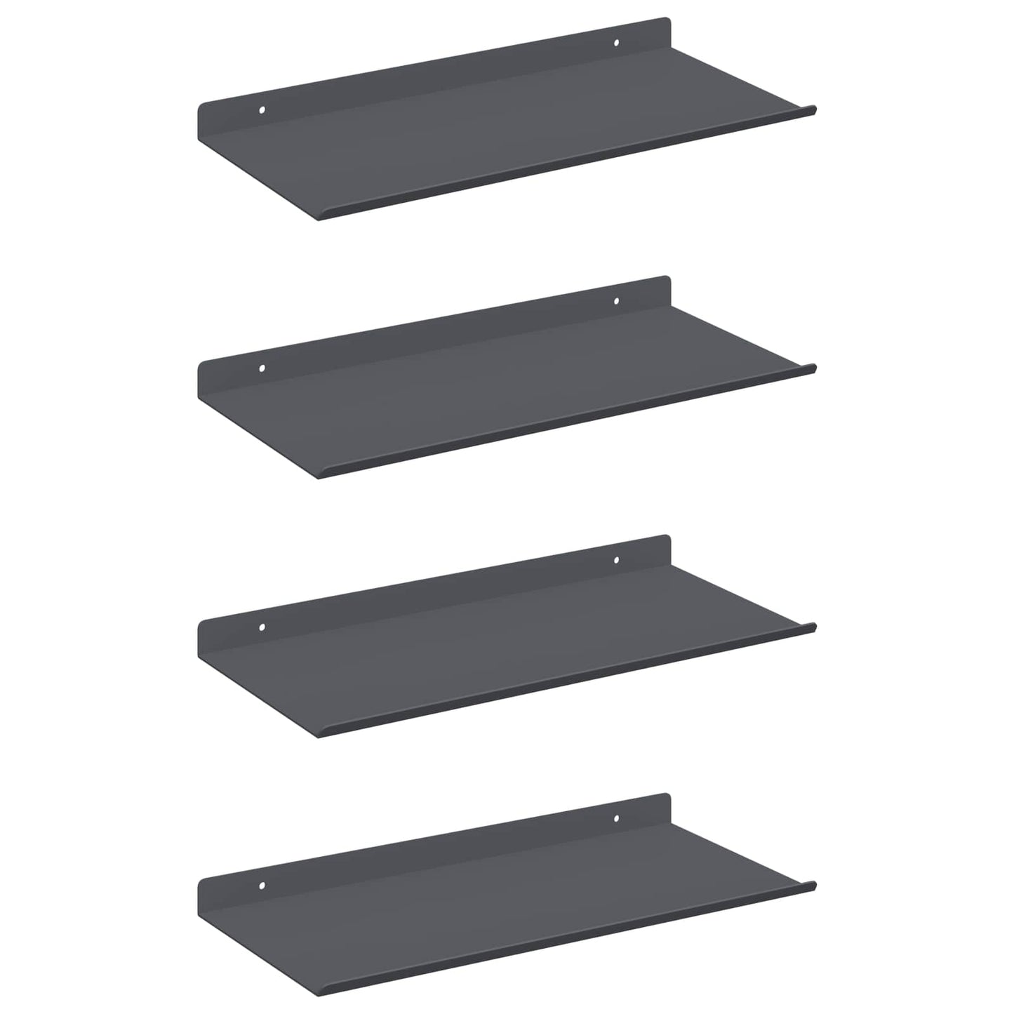 Lebegő polc 4 pcs Antracit 40 x 18 x 2,5 cm Acél