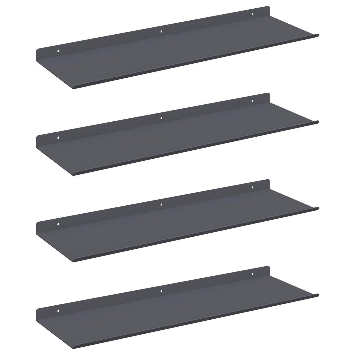 Lebegő polc 4 pcs Antracit 60 x 18 x 2,5 cm Acél