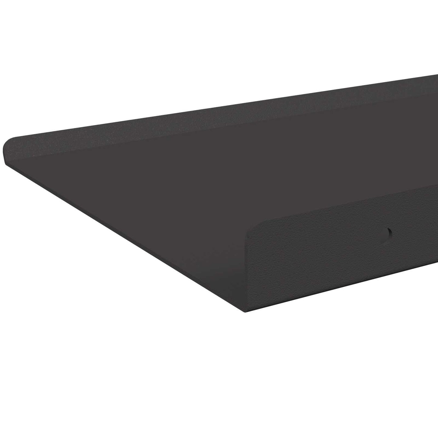 Lebegő polc 4 db Fekete 80 x 18 x 2,5 cm Acél