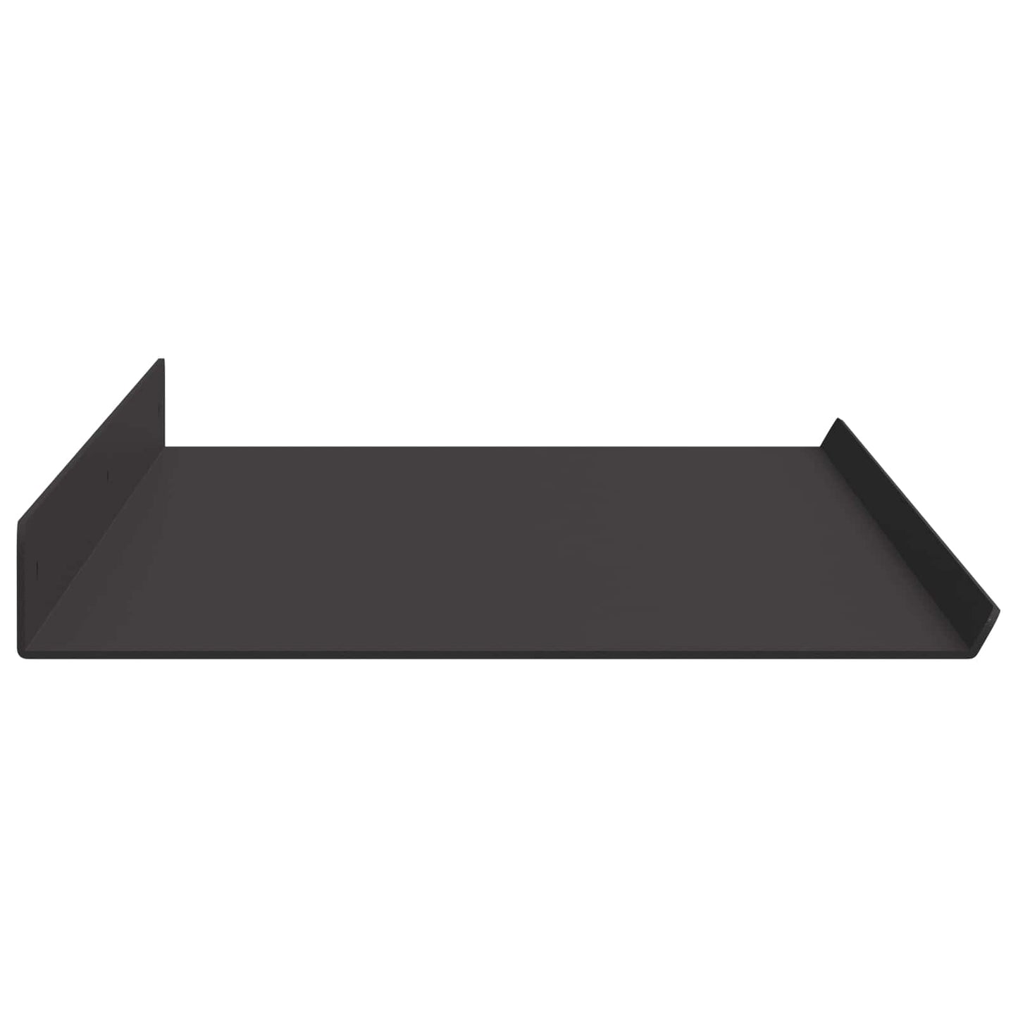 Lebegő polc 4 db Fekete 80 x 18 x 2,5 cm Acél