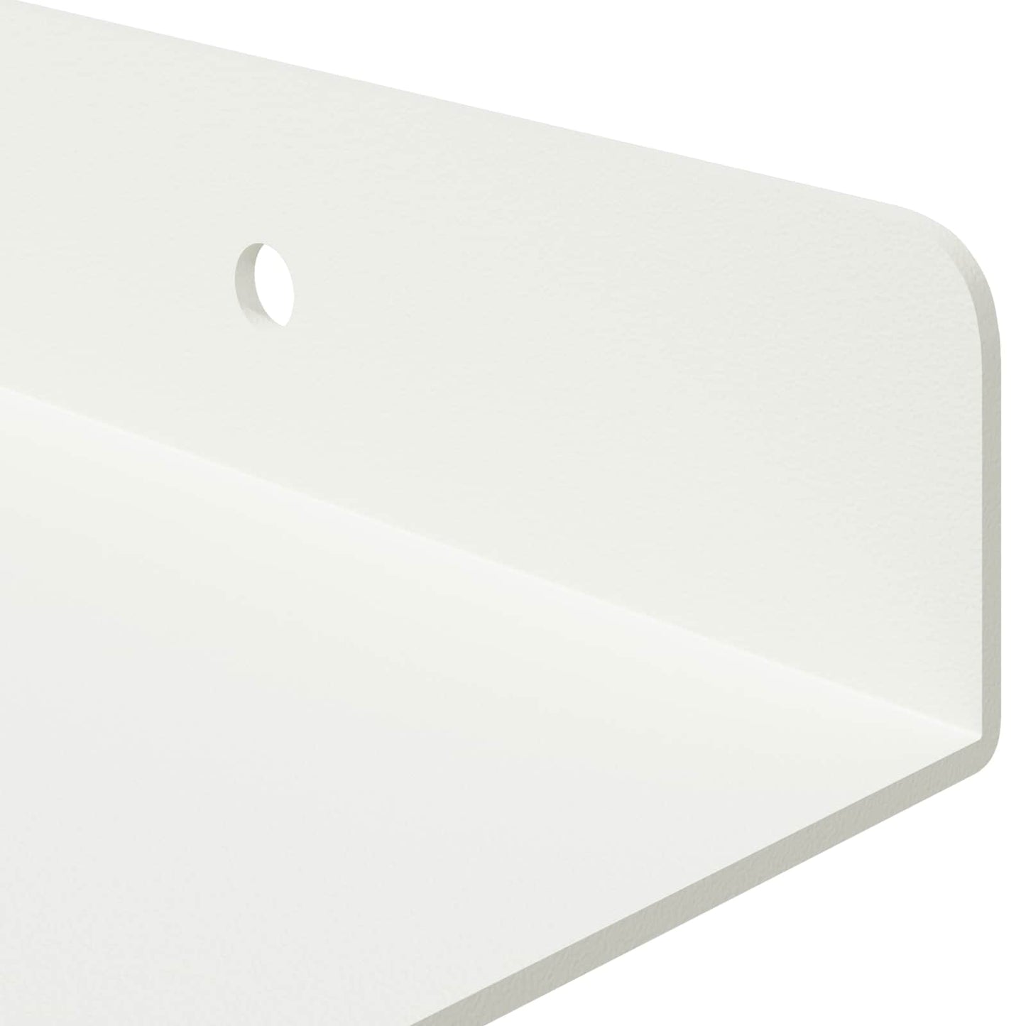 Lebegő polc Falra szerelhető 2 pcs Fehér 100 x 18 x 2,5 cm Acél