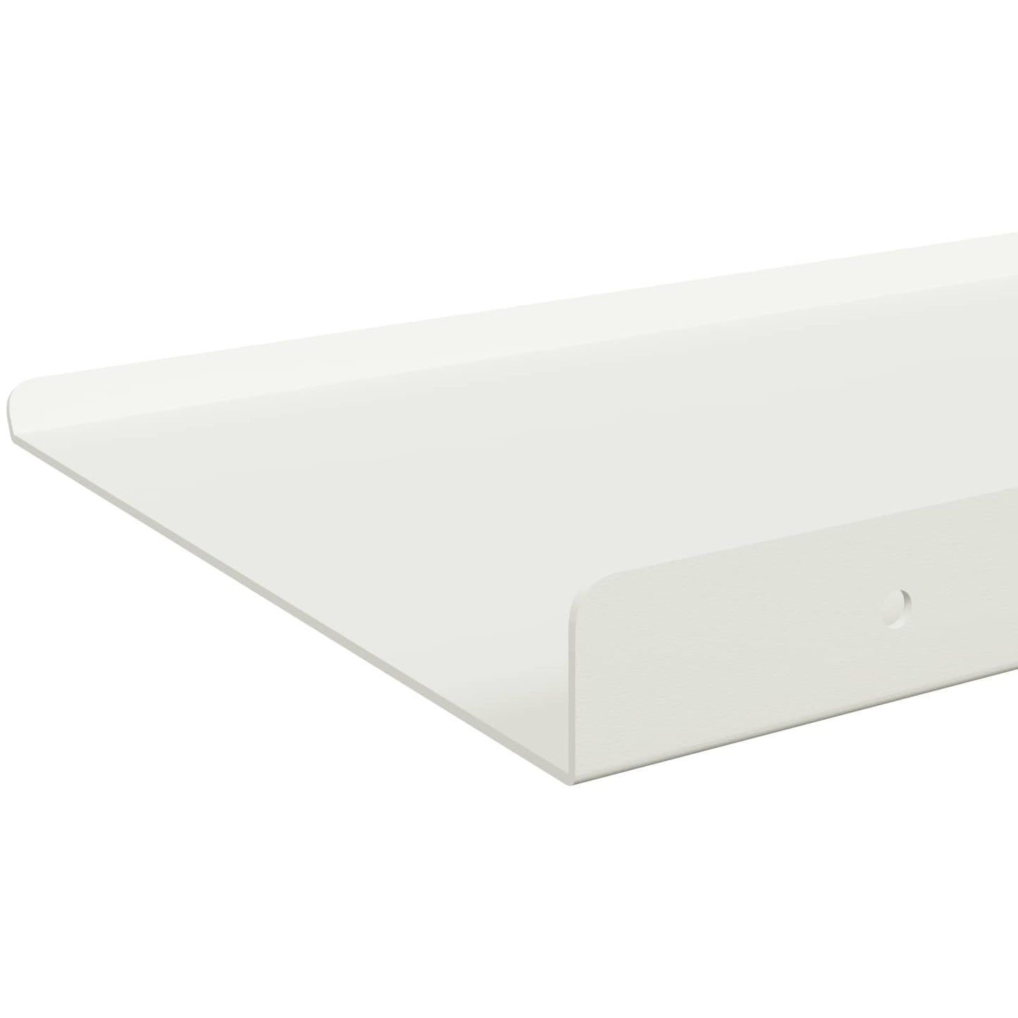 Lebegő polc Falra szerelhető 2 pcs Fehér 100 x 18 x 2,5 cm Acél