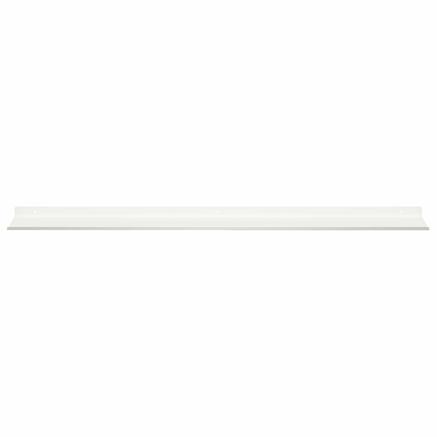 Lebegő polc Falra szerelhető 2 pcs Fehér 100 x 18 x 2,5 cm Acél