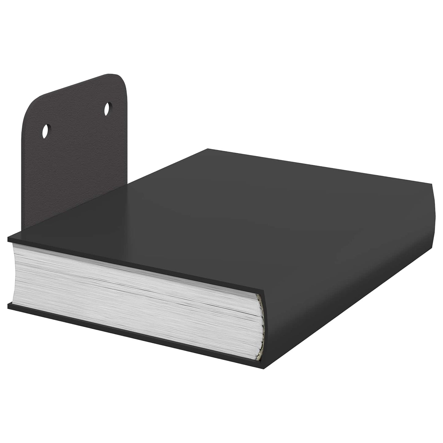 Lebegő polc polcokkal tárolóval 24 pcs Fekete 6 x 10,8 x 6,6 cm