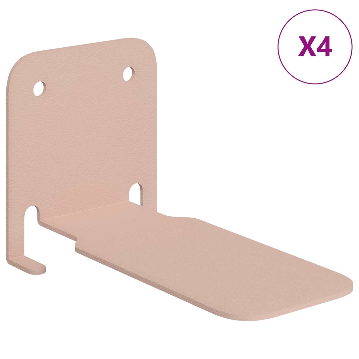Lebegő polc polcokkal 4 pcs Rózsaszín 6 x 10,8 x 6,6 cm
