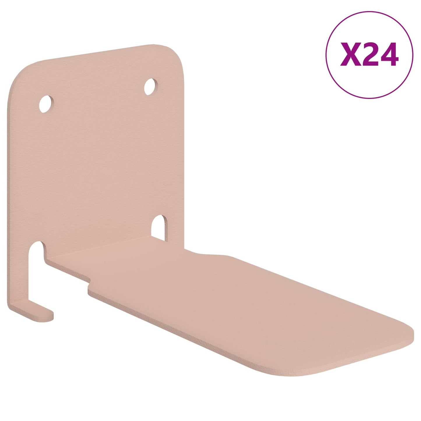 Lebegő polc polcokkal 24 pcs Rózsaszín 6 x 10,8 x 6,6 cm