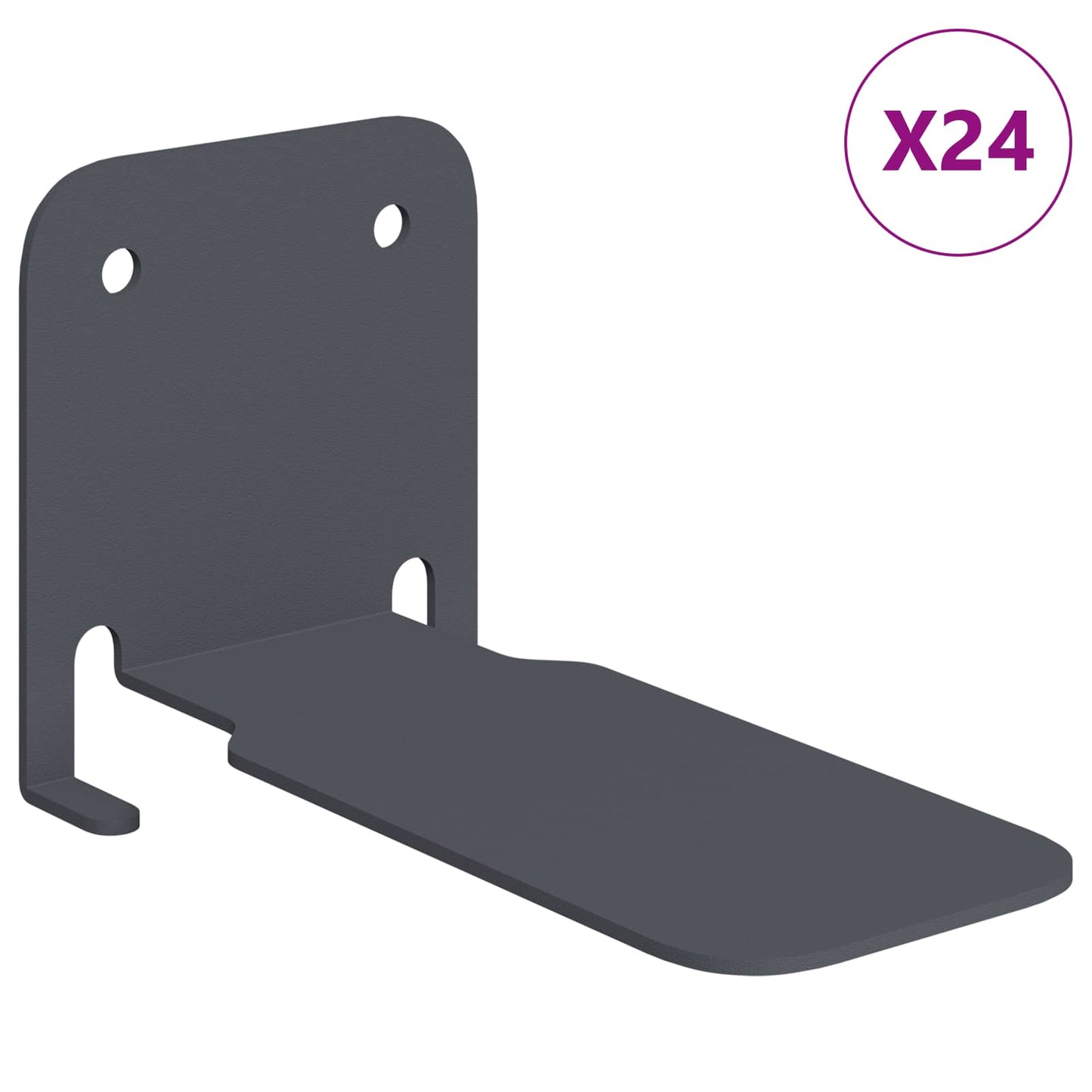 Lebegő polc polcokkal 24 pcs Antracit 6 x 10,8 x 6,6 cm