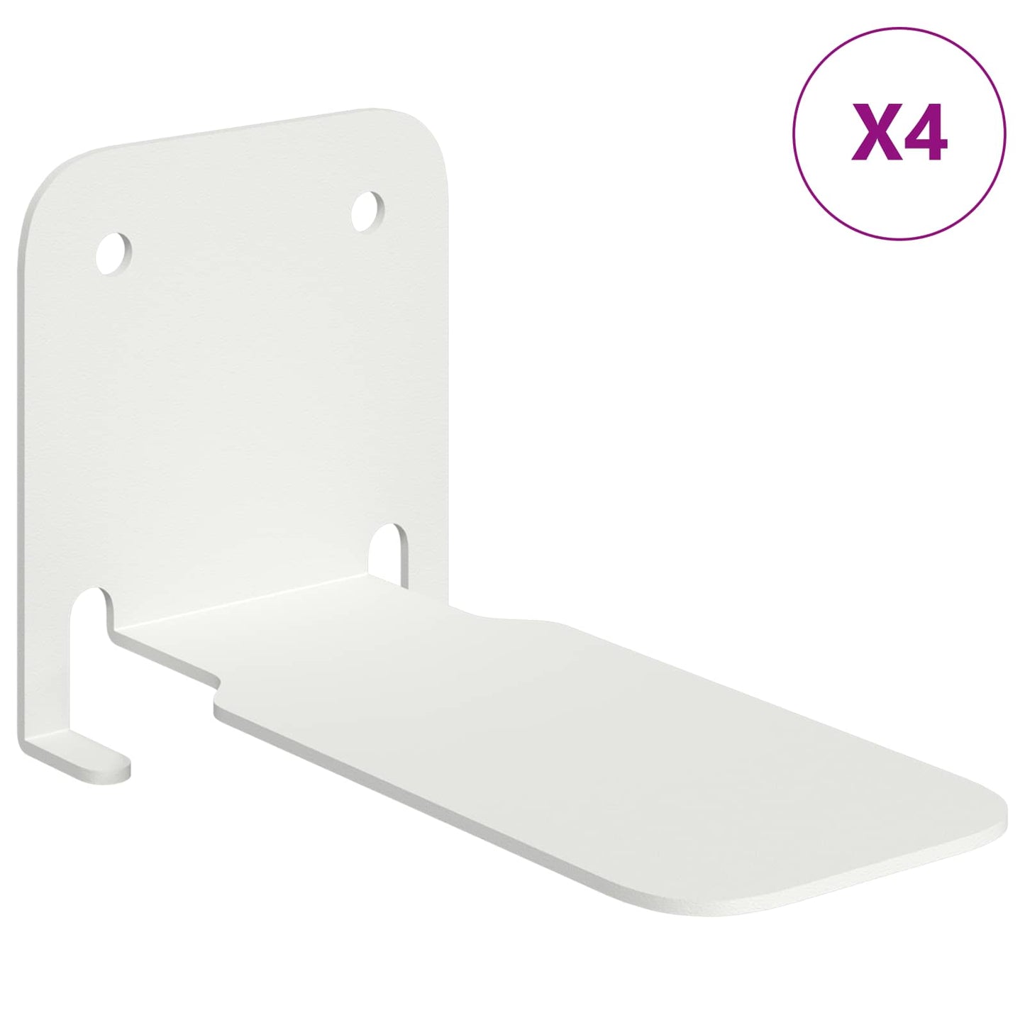 Lebegő polc polcokkal tárolóval 4 pcs Fehér 6 x 10,8 x 6,6 cm