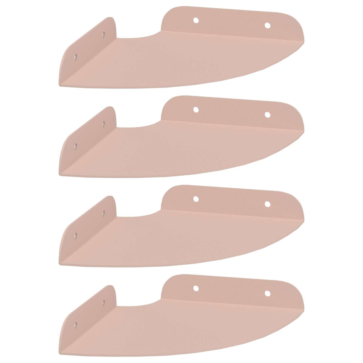 Lebegő polc polcokkal tárolóval 4 pcs Rózsaszín 15 x 15 x 2 cm