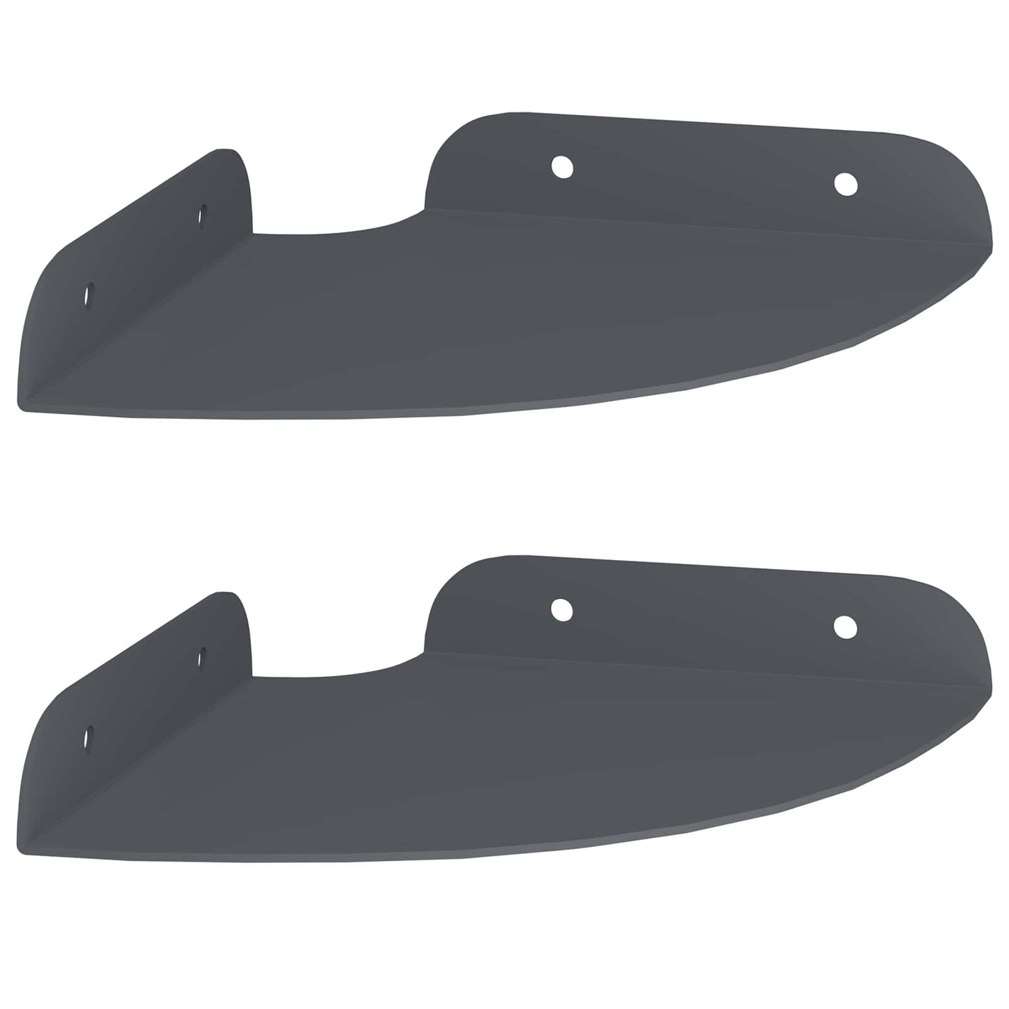 Lebegő polc polcokkal tárolóval 2 pcs Antracit 15 x 15 x 2 cm