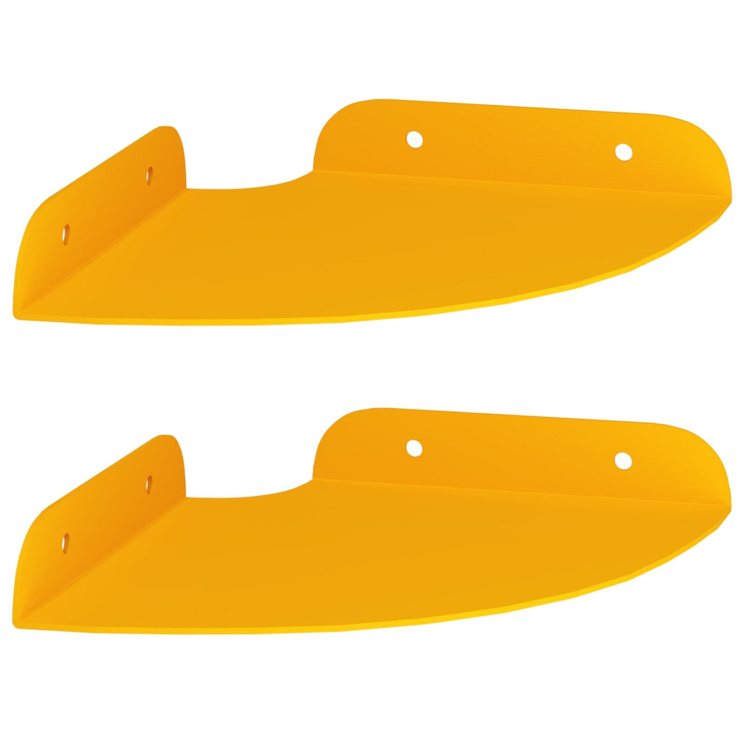 Lebegő polc polcokkal 2 pcs Mustár sárga 15 x 15 x 2 cm