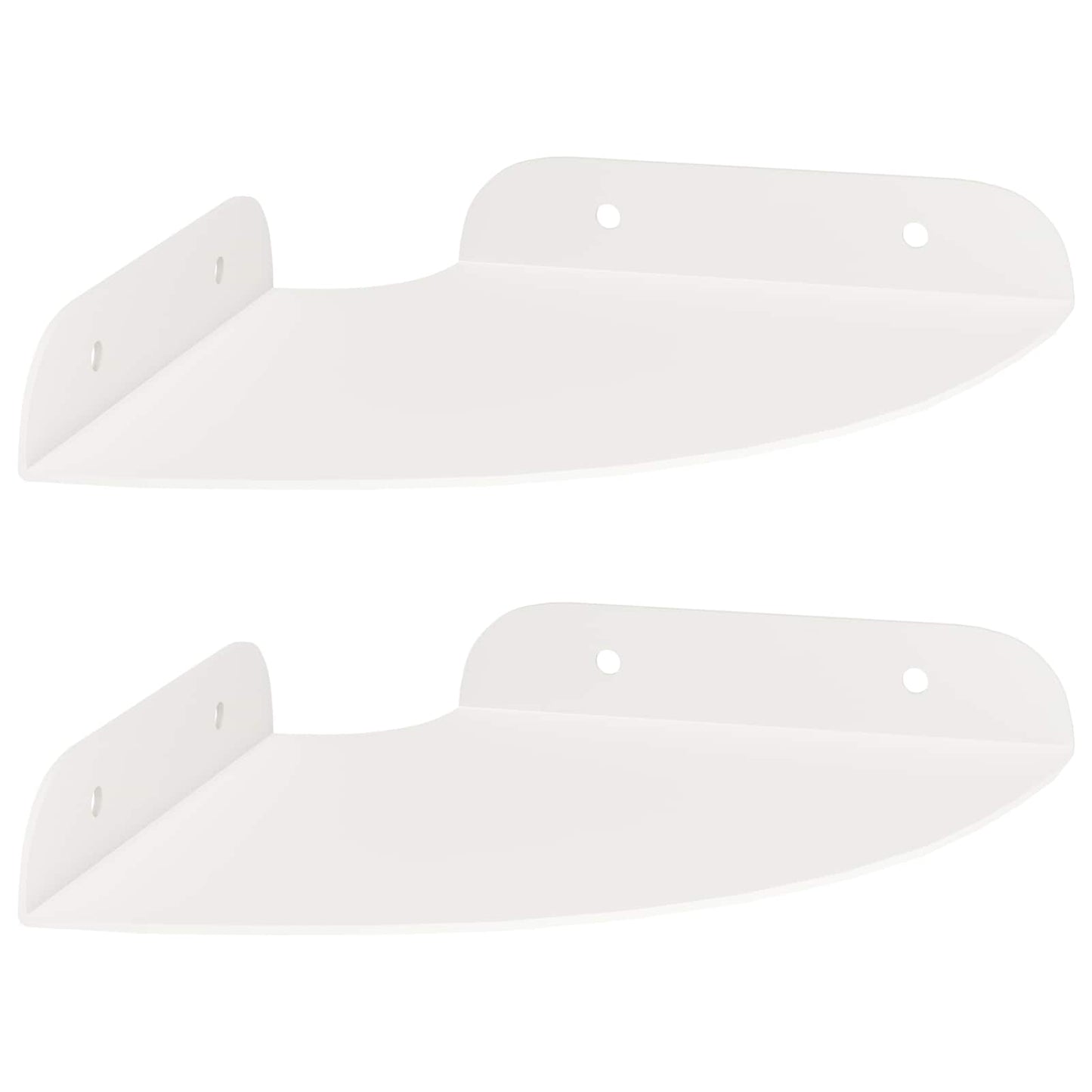 Lebegő polc polcokkal tárolóval 2 pcs Fehér 15 x 15 x 2 cm