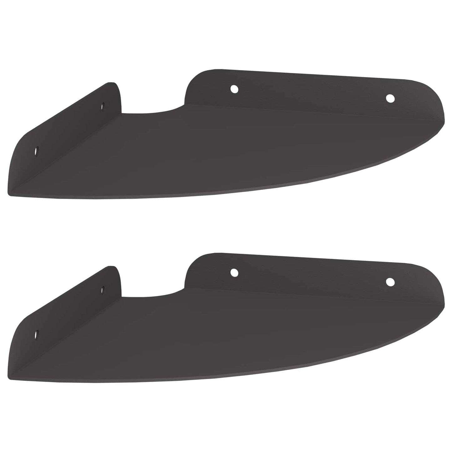 Lebegő polc polcokkal tárolóval 2 pcs Fekete 18 x 18 x 2 cm