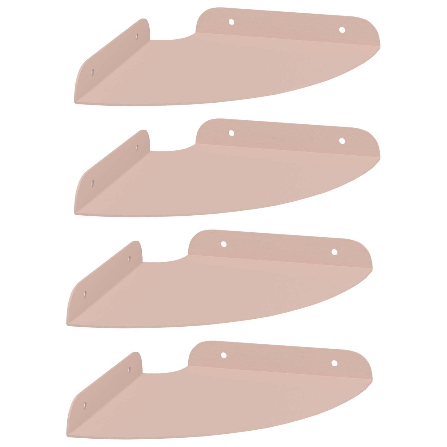 Lebegő polc polcokkal tárolóval 4 pcs Rózsaszín 18 x 18 x 2 cm