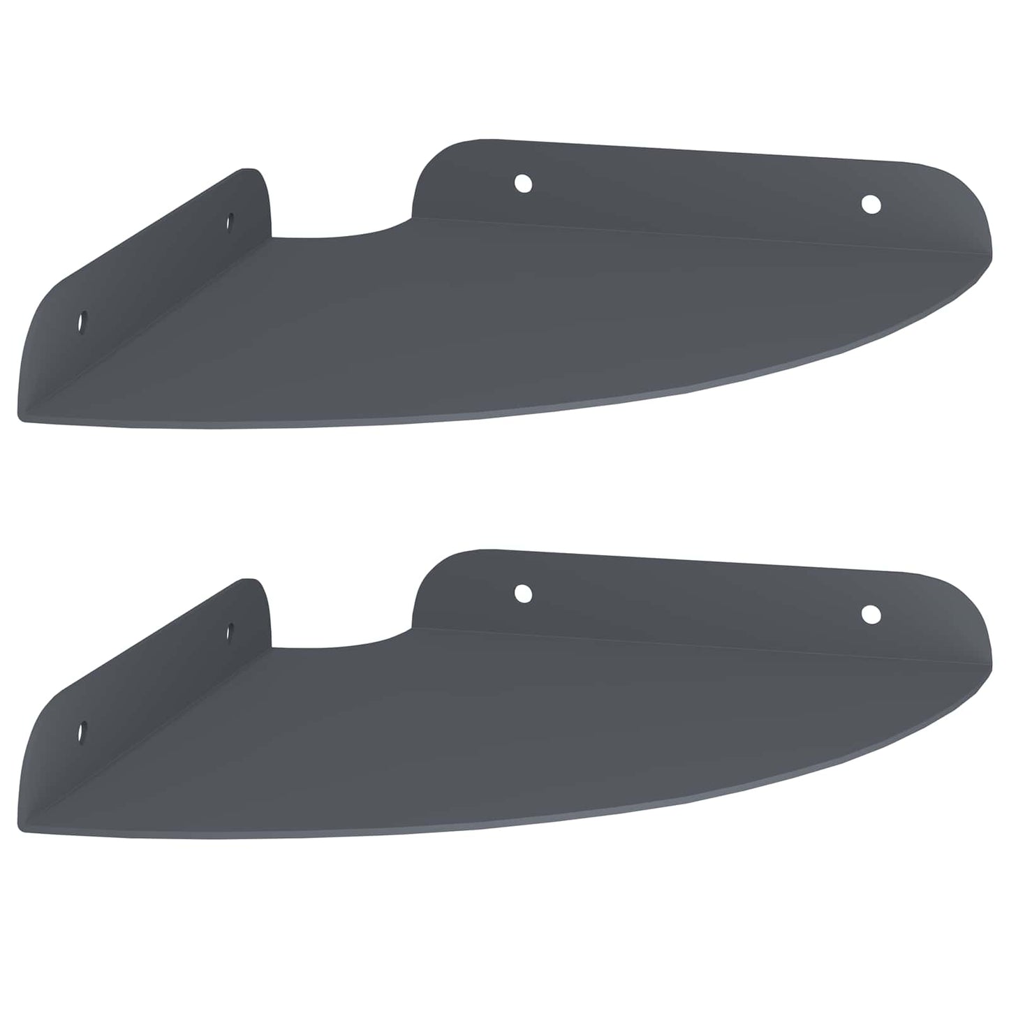 Lebegő polc polcokkal tárolóval 2 pcs Antracit 18 x 18 x 2 cm