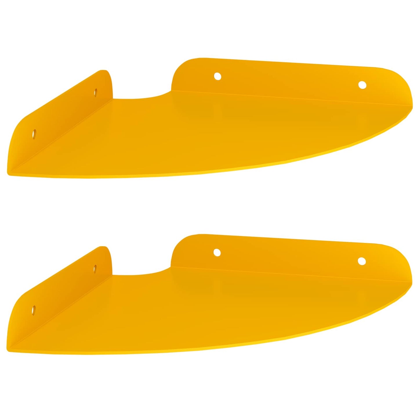 Lebegő polc polcokkal 2 pcs Mustár sárga 18 x 18 x 2 cm